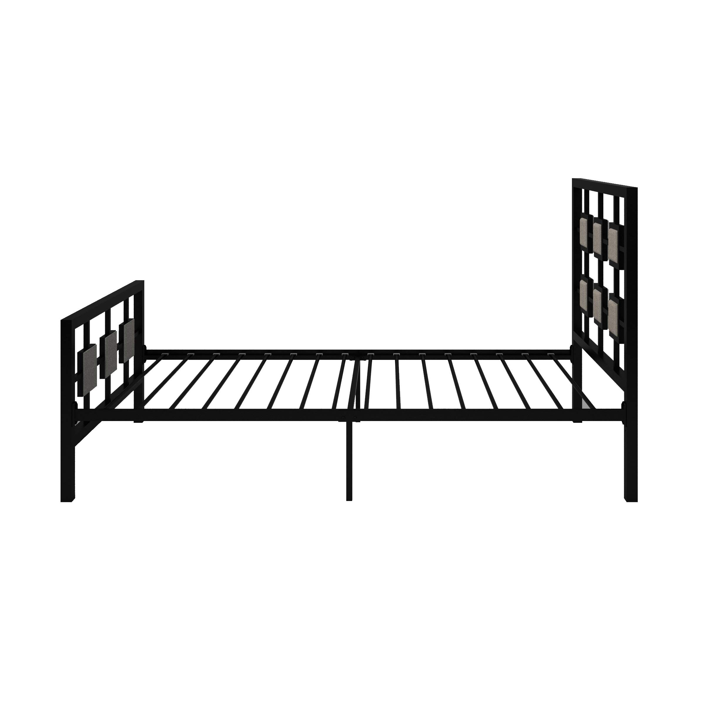 HABITRIO Metal Platform Bed Frame with Headboard & Footboard - No Box Spring Needed, Easy Assembly, Twin Size, Black - Perfect for Modern Bedrooms, Guest Rooms & Dormitories