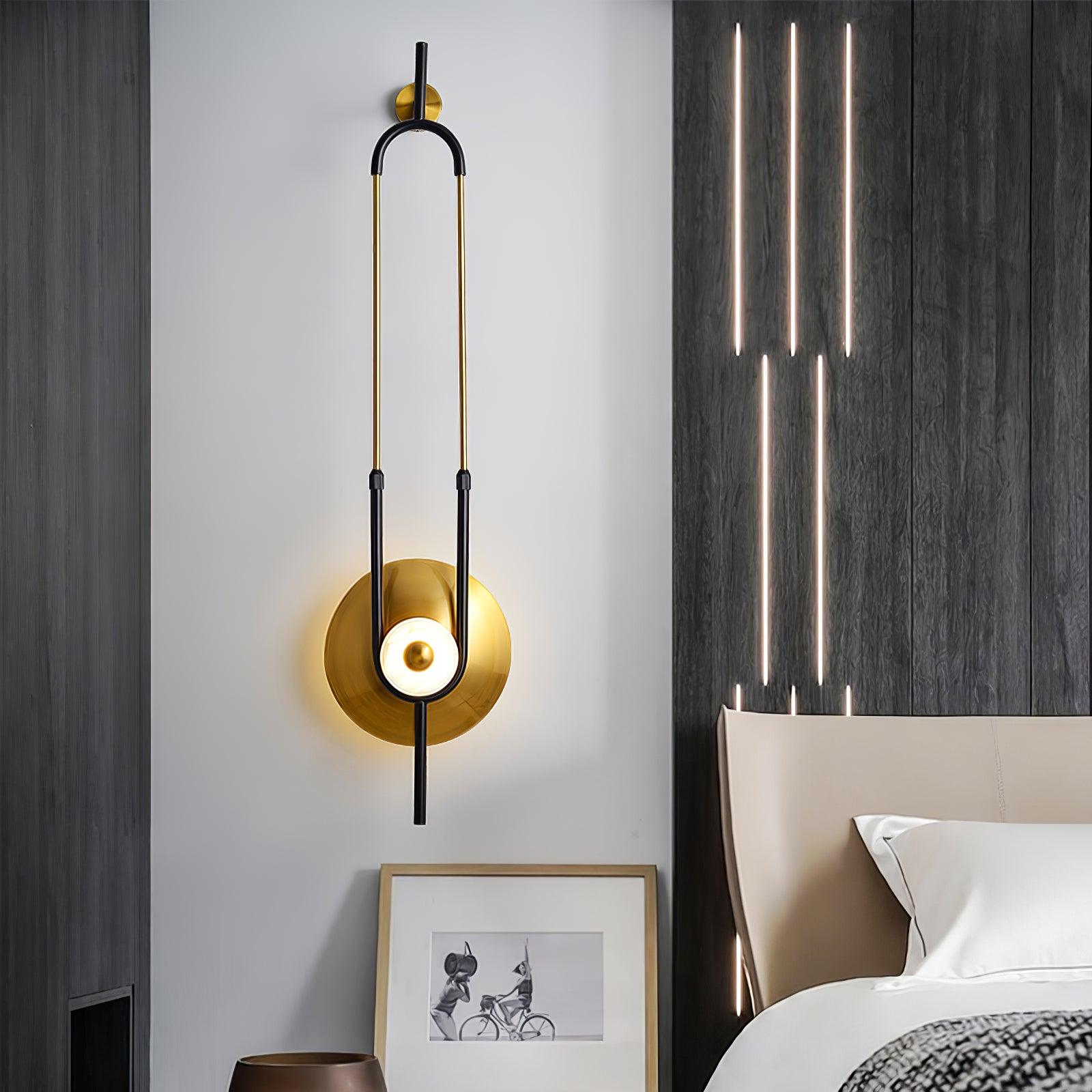 Elegant Ellipse Ring Marble Wall Light - Modern Home Decor for Living Room, Bedroom & Hallway - Dimmable LED Sconce Lighting Fixture