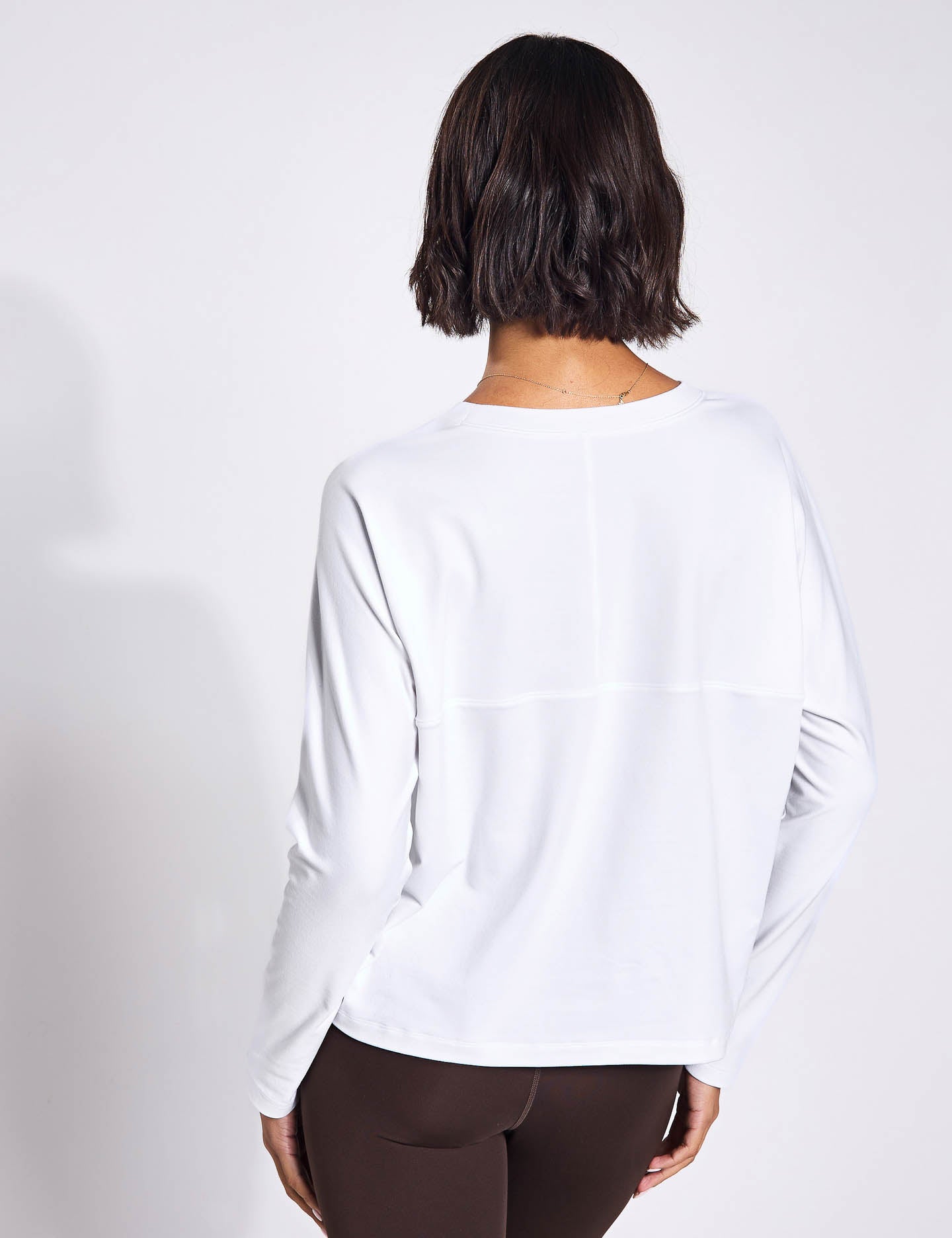 ReSet Men's Long Sleeve T-Shirt - Soft Cotton Crew Neck Basic Tee for Casual Wear & Layering (White) | Perfect for Everyday Outfits, Work & Weekend Style