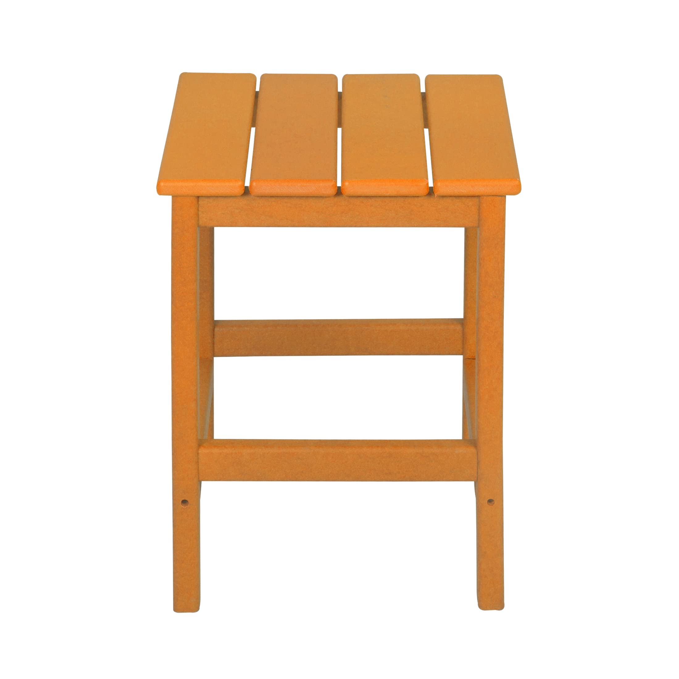 WO Home Furniture 2-Piece Adirondack Chair and Side Table Set - Weatherproof & UV Resistant Outdoor Folding Chairs for Lawn, Garden, Patio, Balcony, Campfire - Orange (Perfect for Backyard Relaxation, Poolside Lounging, and Outdoor Entertaining)