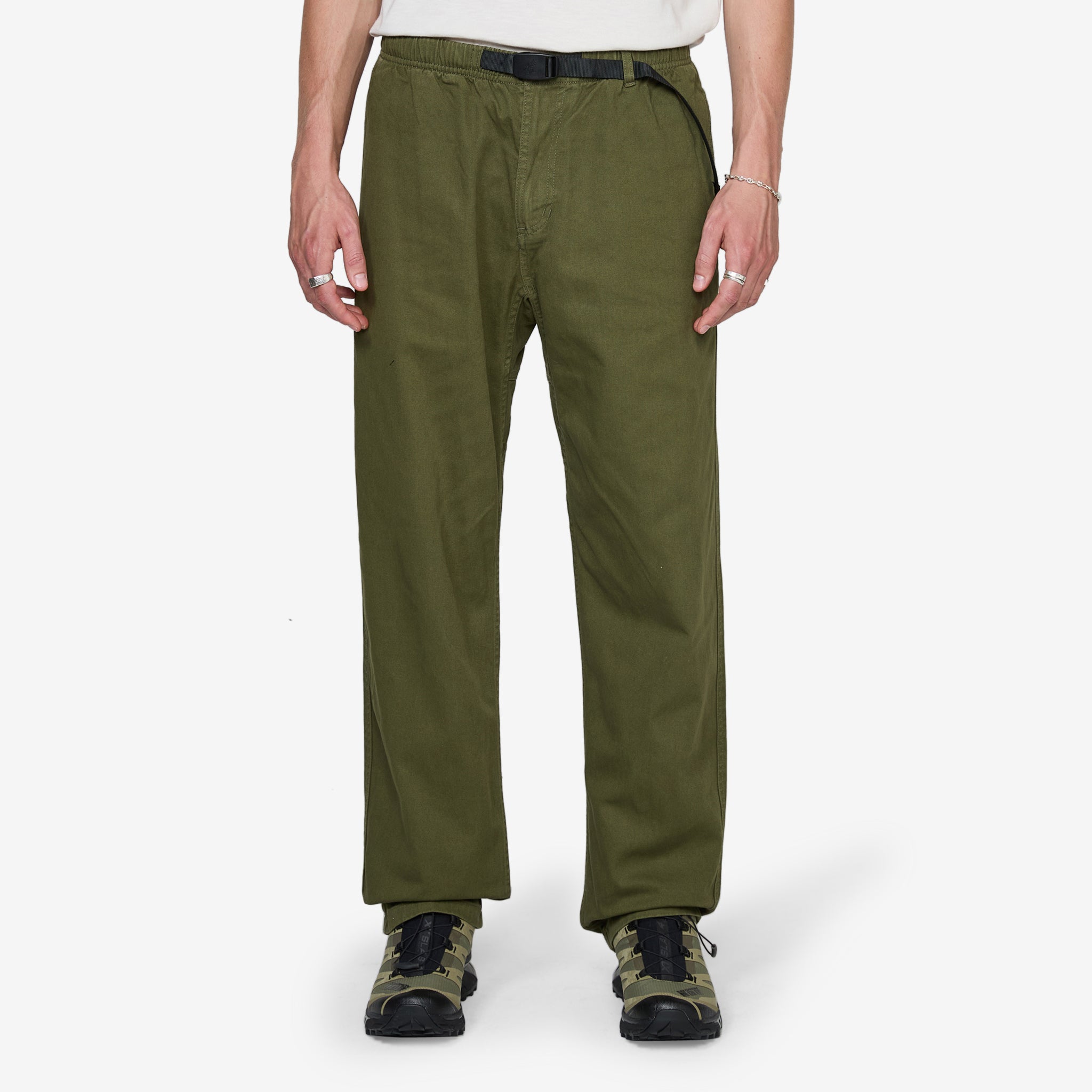 Gramicci Men's Outdoor Climbing Pants - Olive Green Stretchable Hiking & Casual Adventure Trousers for Rock Climbing, Camping & Travel