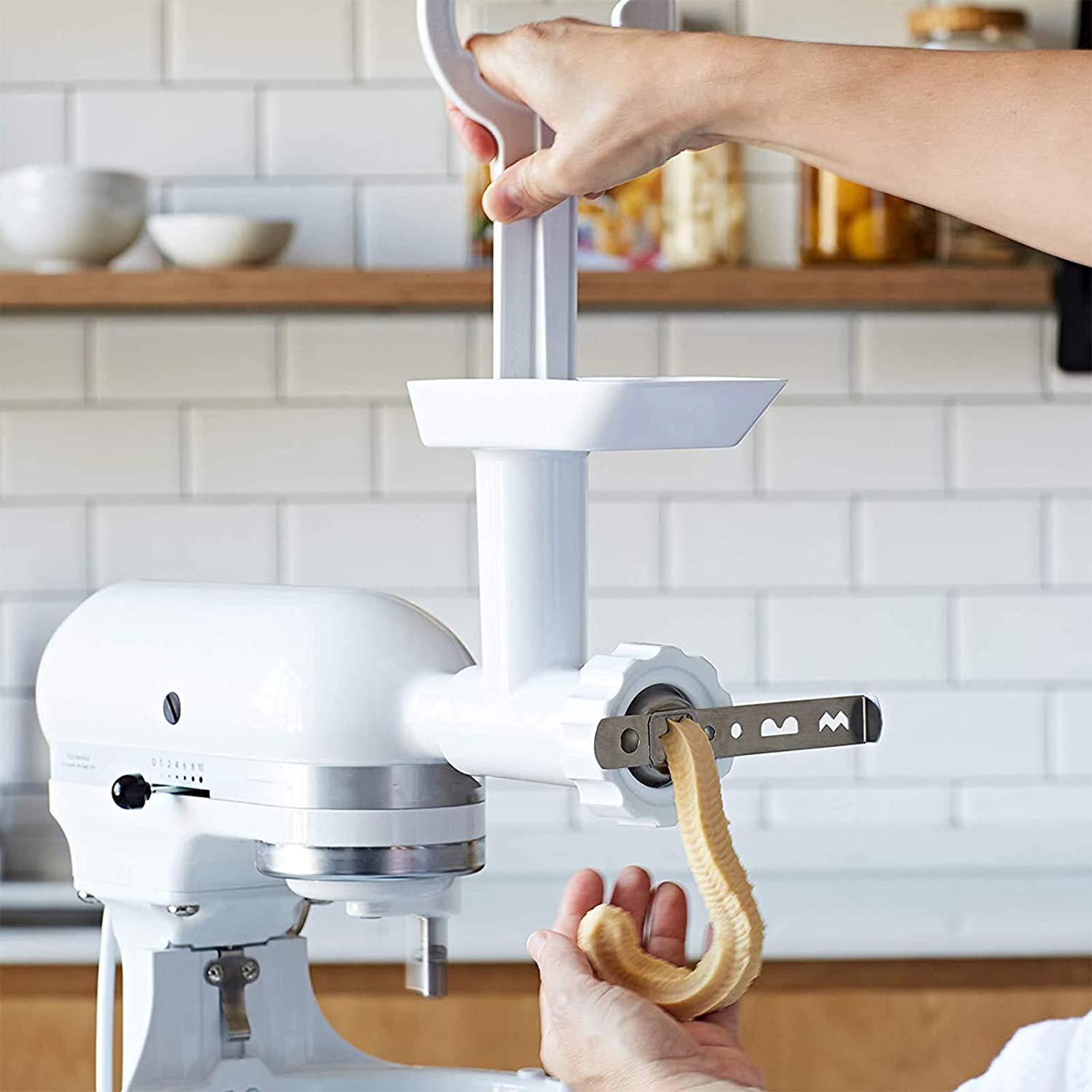 Stainless Steel Cookie Press Attachment for Biscuit Pastry Maker - Dough Extruder for Churros, Cookies & Meat Mincing | Perfect for Baking, Party Snacks & Holiday Treats