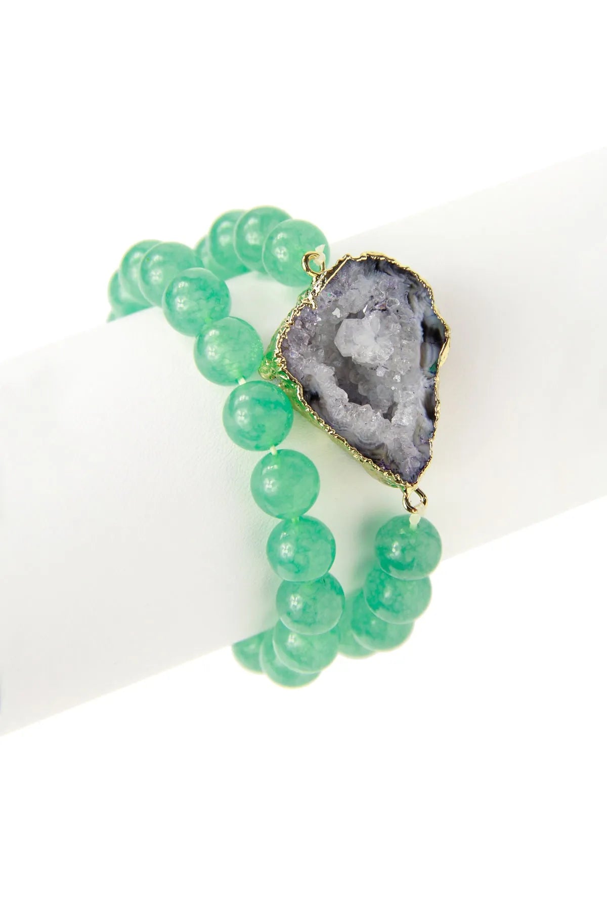 Natural Agate Beaded Bracelet for Women - Handmade Stretch Stone Crystal Jewelry for Boho Chic Style & Everyday Wear