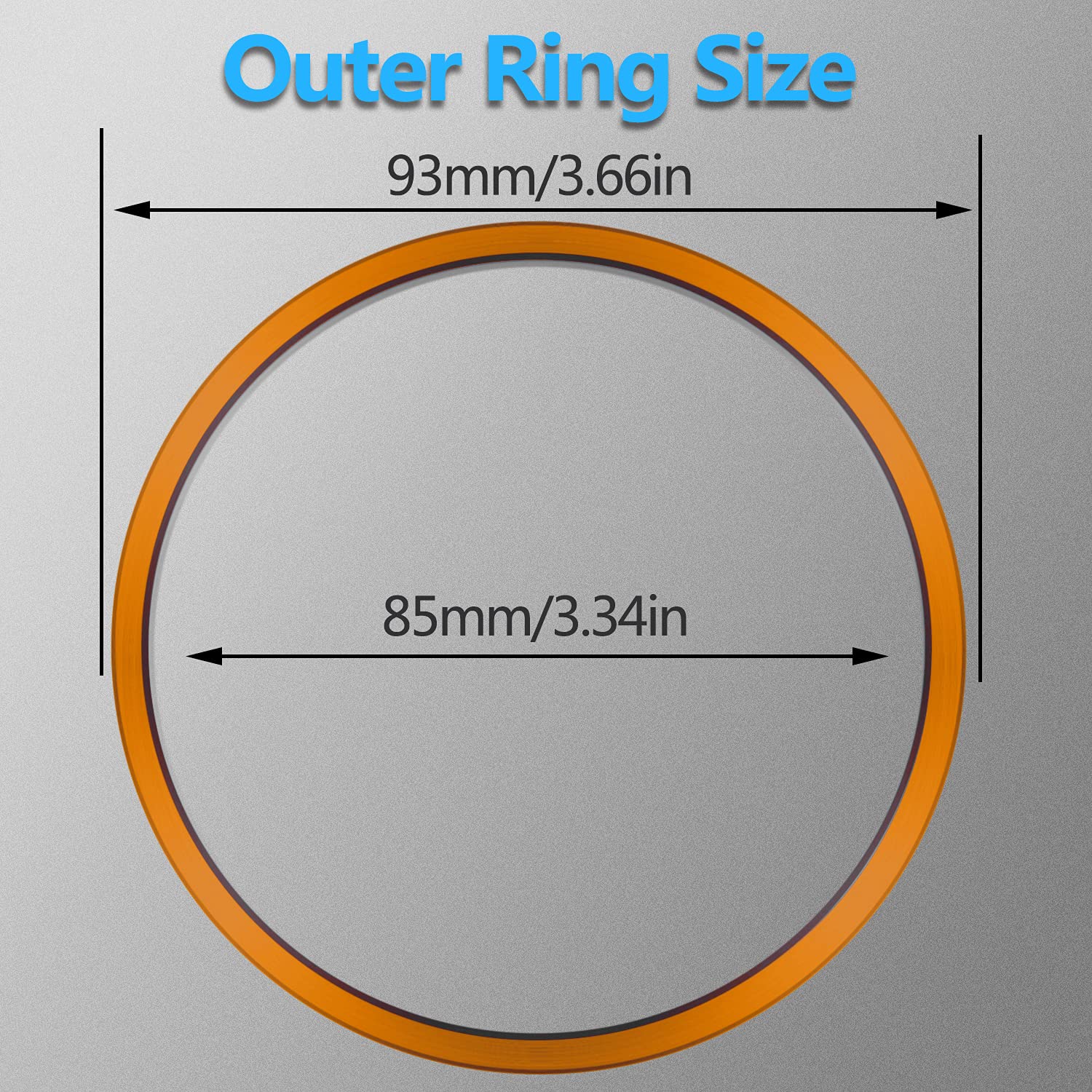 Toyota Tacoma 2016-2021 AC Vent Cover Trim - 4pcs Orange Dash Decoration Rings for Air Conditioner Outlet | Durable ABS Plastic, Easy Installation | Perfect for Off-Roading & Interior Customization