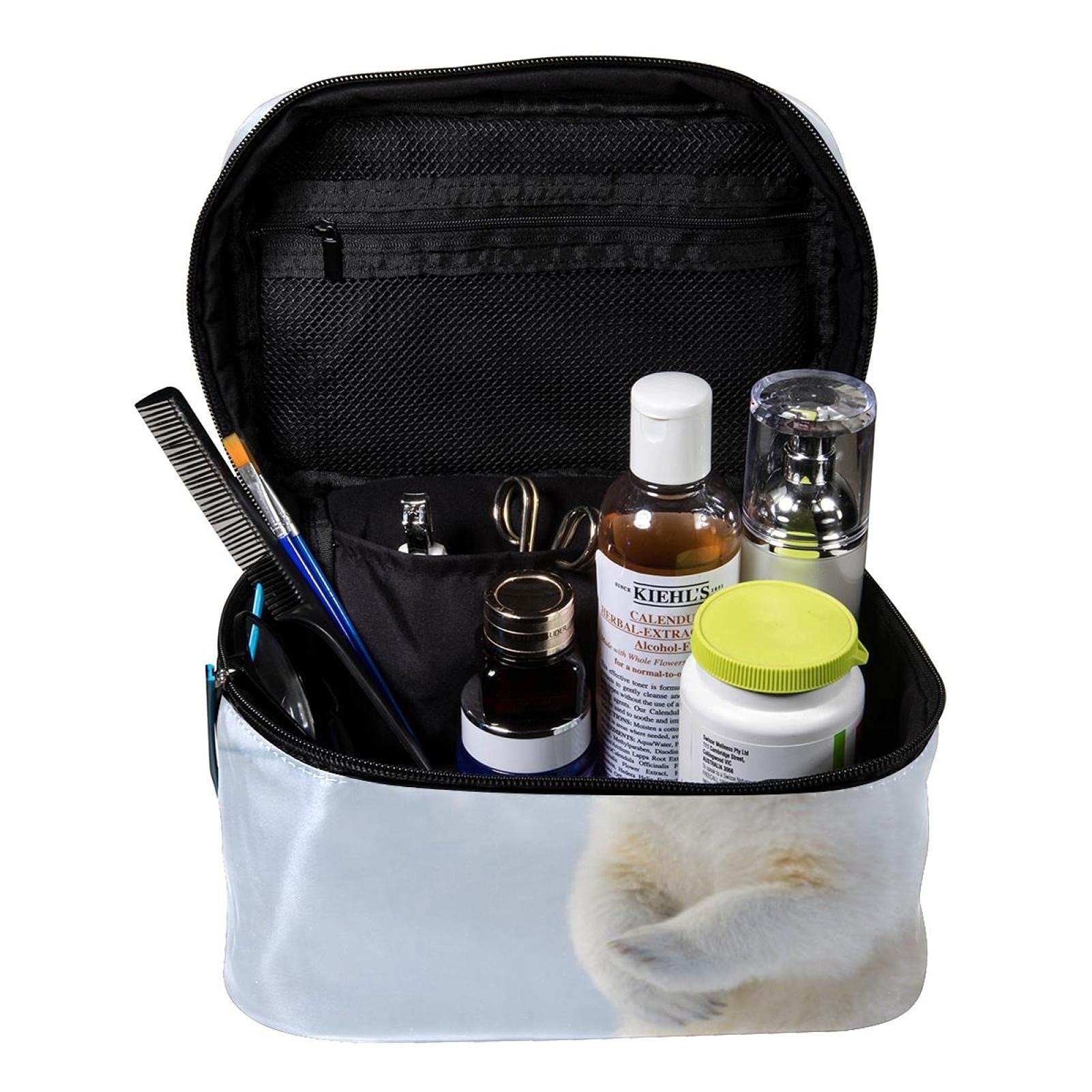 Polar Bear Baby on Snow Travel Makeup Bag - Large Cosmetic Organizer with Zipper for Women & Girls | Perfect for Travel, Gym & Daily Essentials Storage