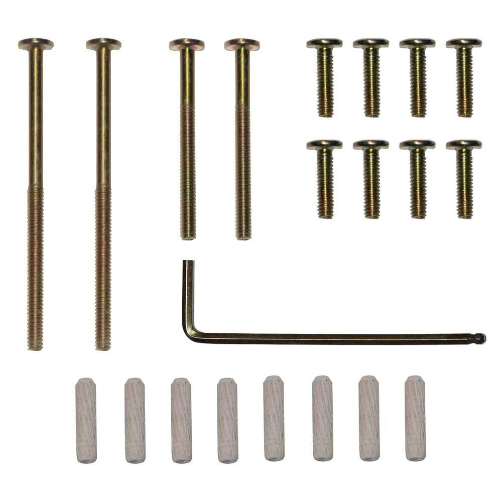 Nathan James 51002-H Stainless Steel Computer Desk Hardware Kit - Durable Metal Brackets & Fasteners for Home Office & Gaming Desk Setup