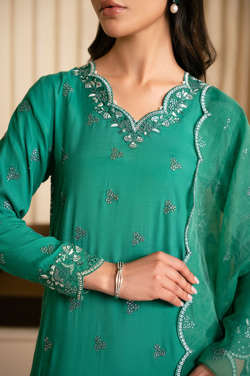 MEADOW FUSION 3-Piece Ethnic Outfit Set (Shirt, Pants & Dupatta) - Stylish Traditional Wear for Women, Weddings & Festive Occasions