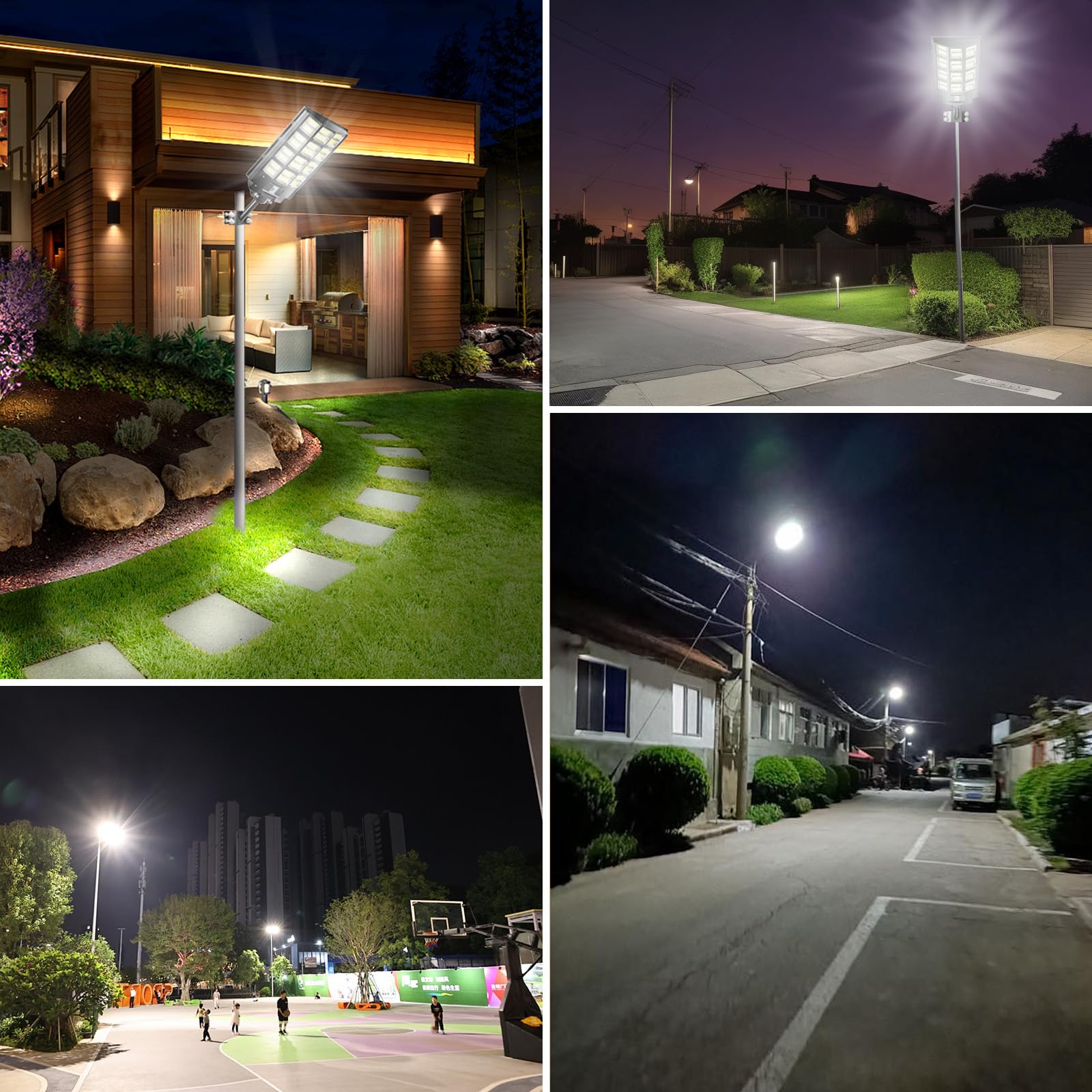 8000W Solar Street Light Outdoor Waterproof - 240000LM 8000K LED Solar Powered Street Lamp with Motion Sensor & Dusk to Dawn - Perfect for Driveways, Parking Lots, Pathways, and Backyard Security Lighting