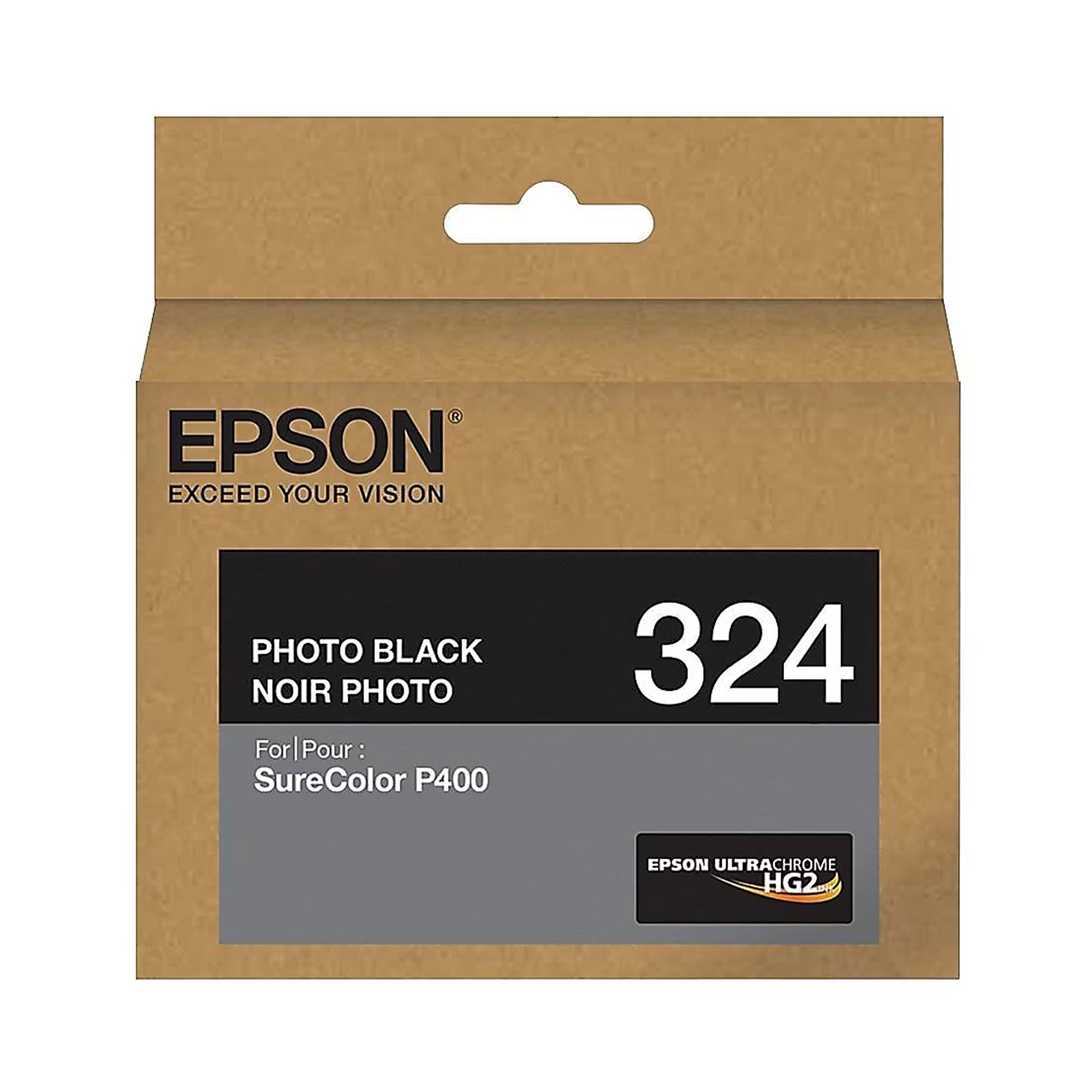 Epson T324 UltraChrome HG2 Photo Black Ink Cartridge (14mL) - Compatible with SureColor P400 Printer | High-Quality Photo Printing for Professional Photographers & Artists