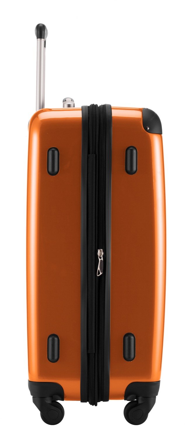 Premium Orange Cabin Luggage 75cm - Lightweight Carry-On Suitcase for Air Travel, Business Trips & Weekend Getaways
