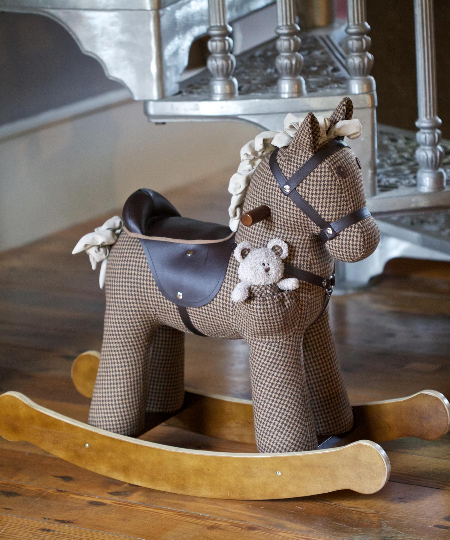 Chester & Fred Wooden Rocking Horse for Kids - Classic Nursery Decor & Toddler Toy for Indoor Play & Gift Ideas