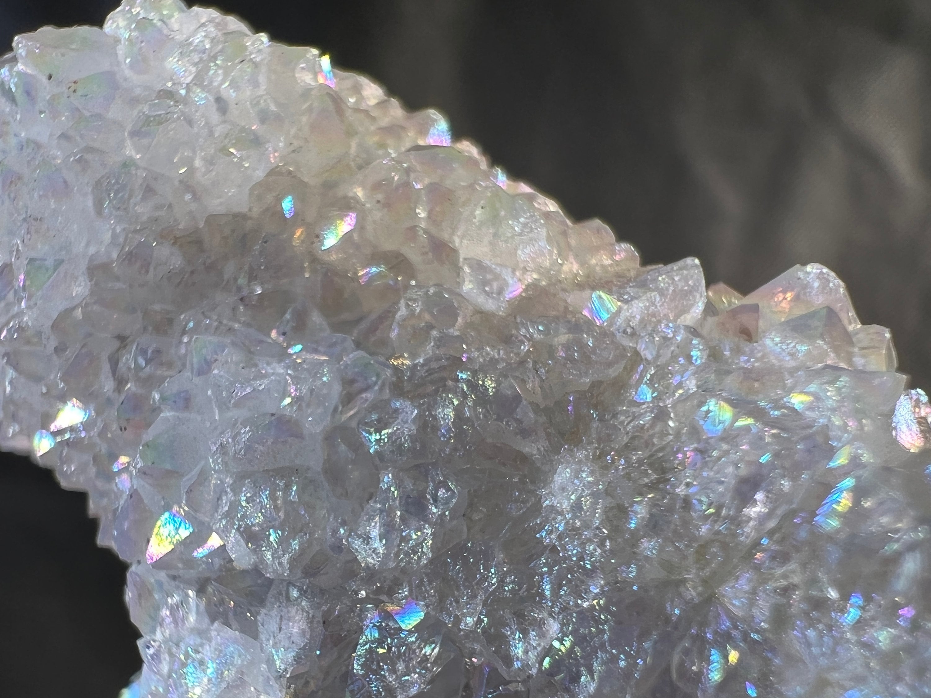Angel AURA QUARTZ Crystal Cluster - Rainbow Healing Stone, Natural Spirit Quartz Geode for Meditation & Energy Work | Home Decor, Office Feng Shui, Reiki Healing & Spiritual Gifts