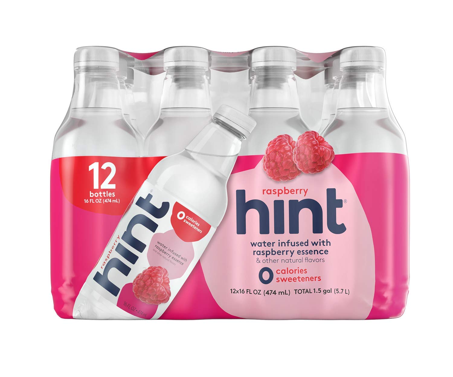 **Hint Water Peach & Raspberry Variety Pack (24 Bottles) - 12 Peach & 12 Raspberry, Zero Calories, Zero Sugar, No Artificial Sweeteners, 16 fl oz - Perfect for Hydration, Office, Gym & Healthy Lifestyle**