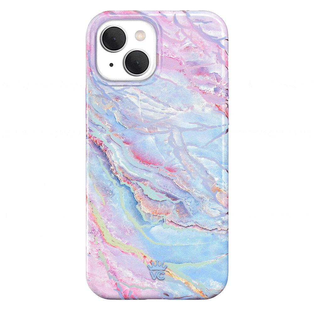 Holo Moonstone Marble iPhone Case - Protective & Stylish Phone Cover for iPhone 13/14/15 Pro Max - Perfect for Everyday Use, Travel & Gift Giving