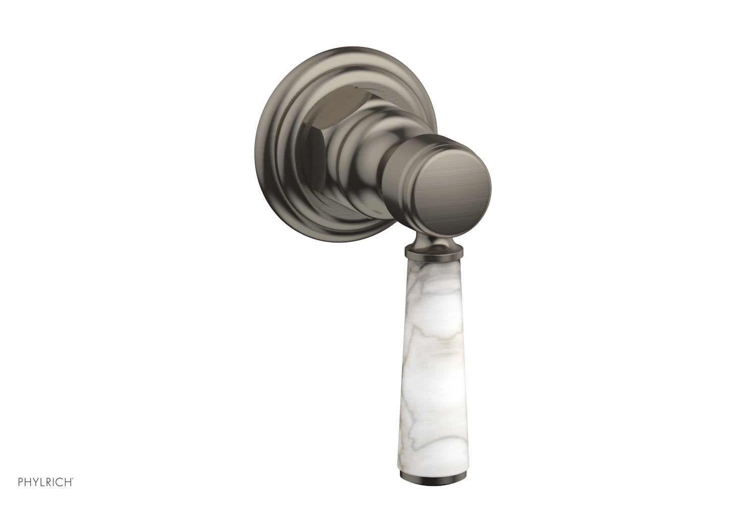 HEX TRADITIONAL HENRI White Marble Lever Handle Volume Control Diverter Valve - Perfect for Bathroom & Kitchen Faucet Control, Shower Diverter, and Sink Mixer Applications