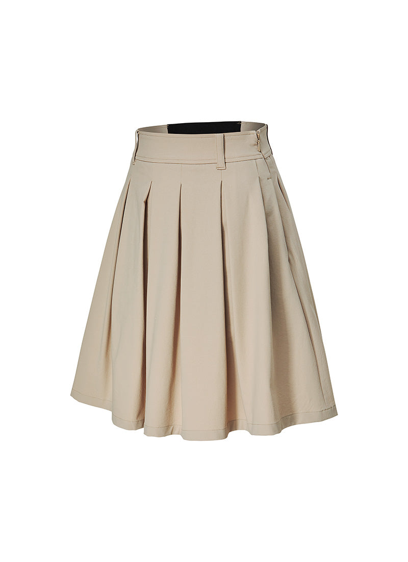 Stylish Pleated Midi Skirt for Women - Flowy A-Line Knee-Length Skirt | Perfect for Office, Date Night & Casual Outings