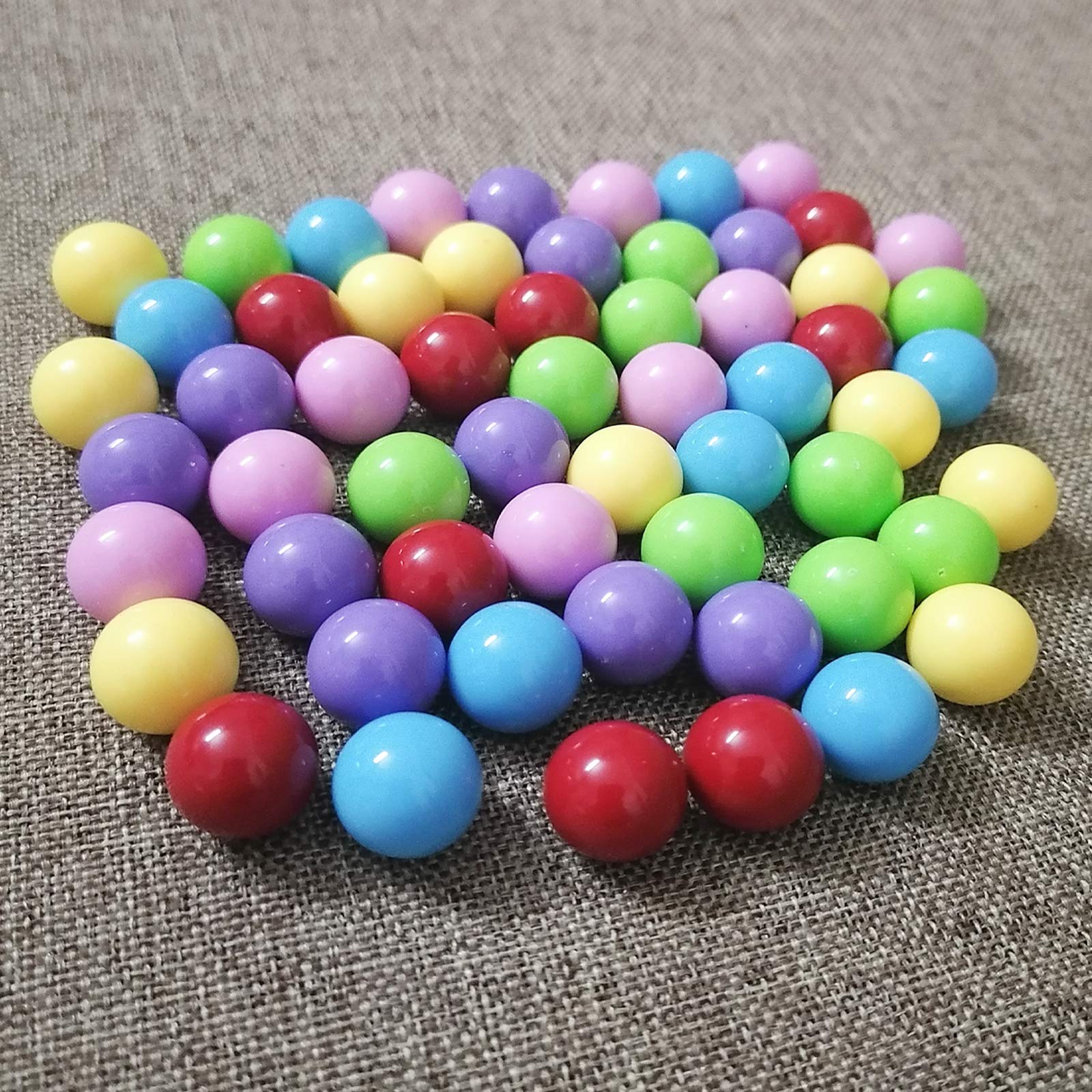 60 Pcs 14mm Chinese Checkers Marbles in 6 Vibrant Colors - Replacement Game Balls for Marble Run, Board Games & Kids Educational Toys - Perfect for Family Game Night, STEM Learning & Classic Marble Games