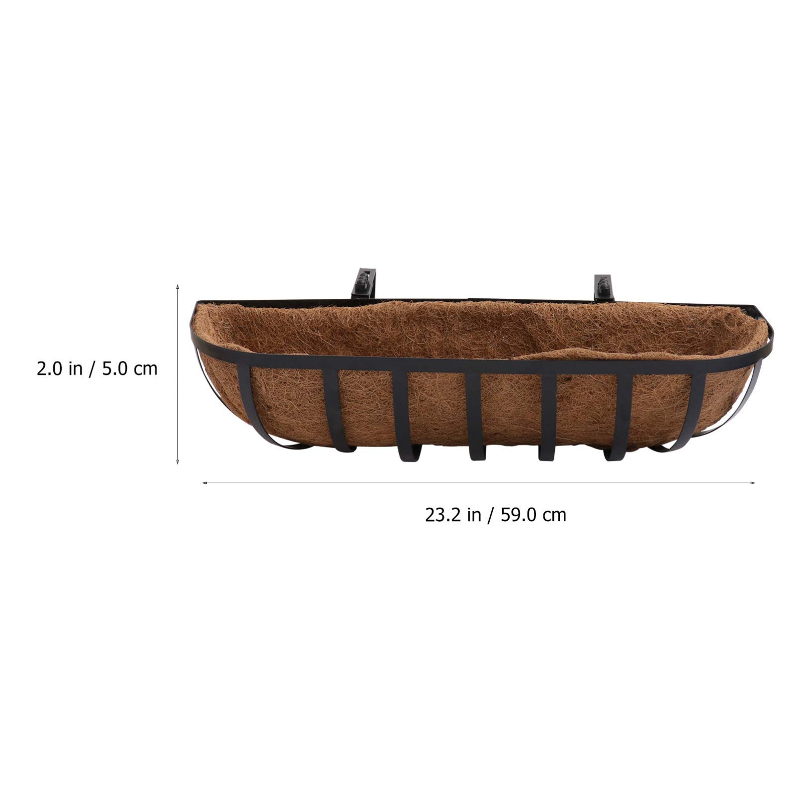 1pc Coconut Palm Hanging Basket - Decorative Metal Hanging Flower Pot for Succulents & Plants - Outdoor Iron Art Planter with Coir Liner - Perfect for Garden, Patio, Balcony & Boho Home Decor