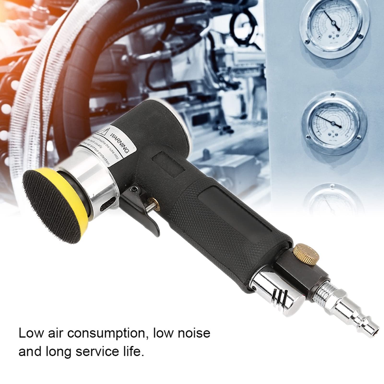90° Air Angle Sander - Mini Pneumatic Polisher Grinder with 2
