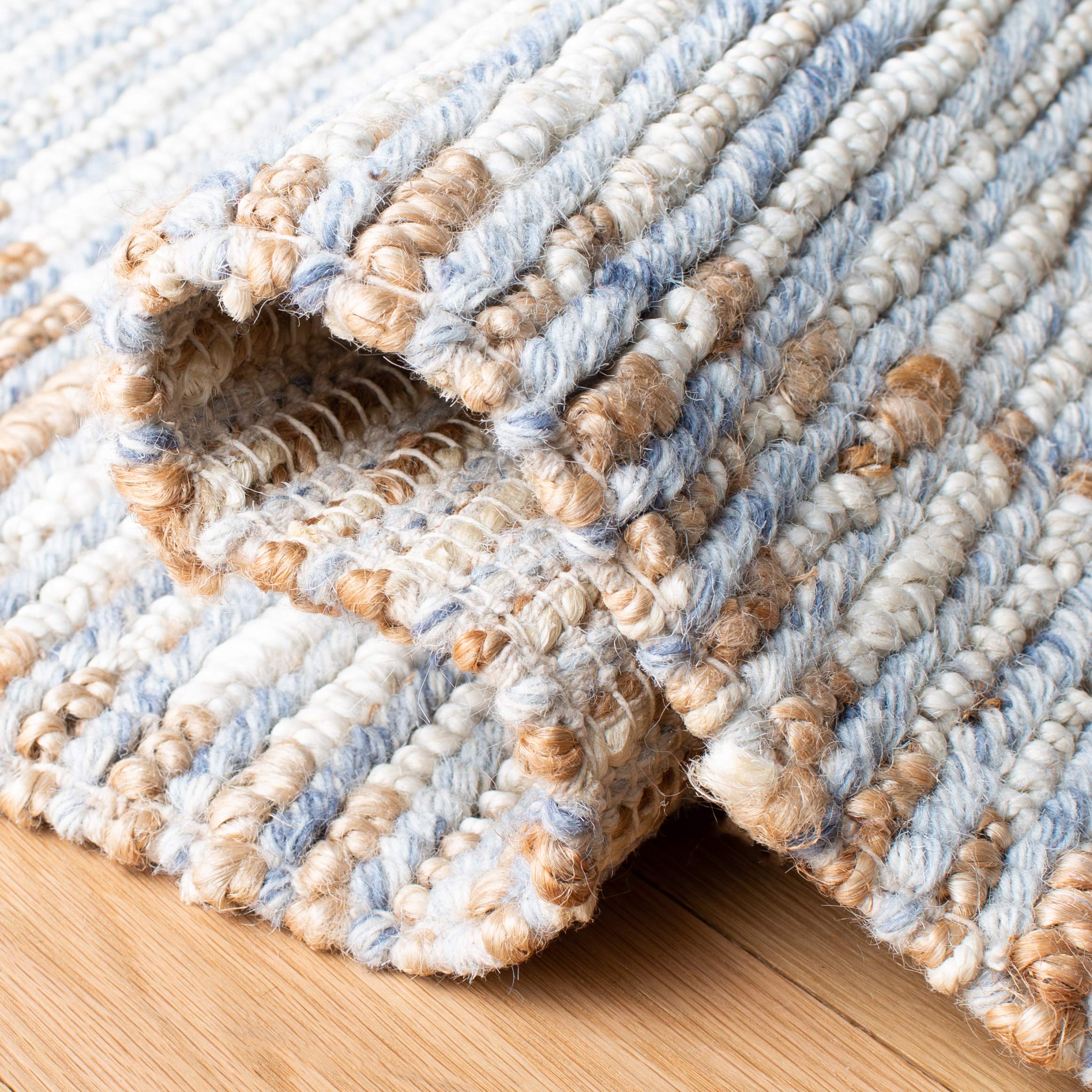 SAFAVIEH Natural Fiber Collection Handmade Woven Wool & Jute Area Rug - 8' x 10', Sage Green (NF218B) - Durable Floor Covering for High Traffic Living Room, Bedroom, Office & Entryway