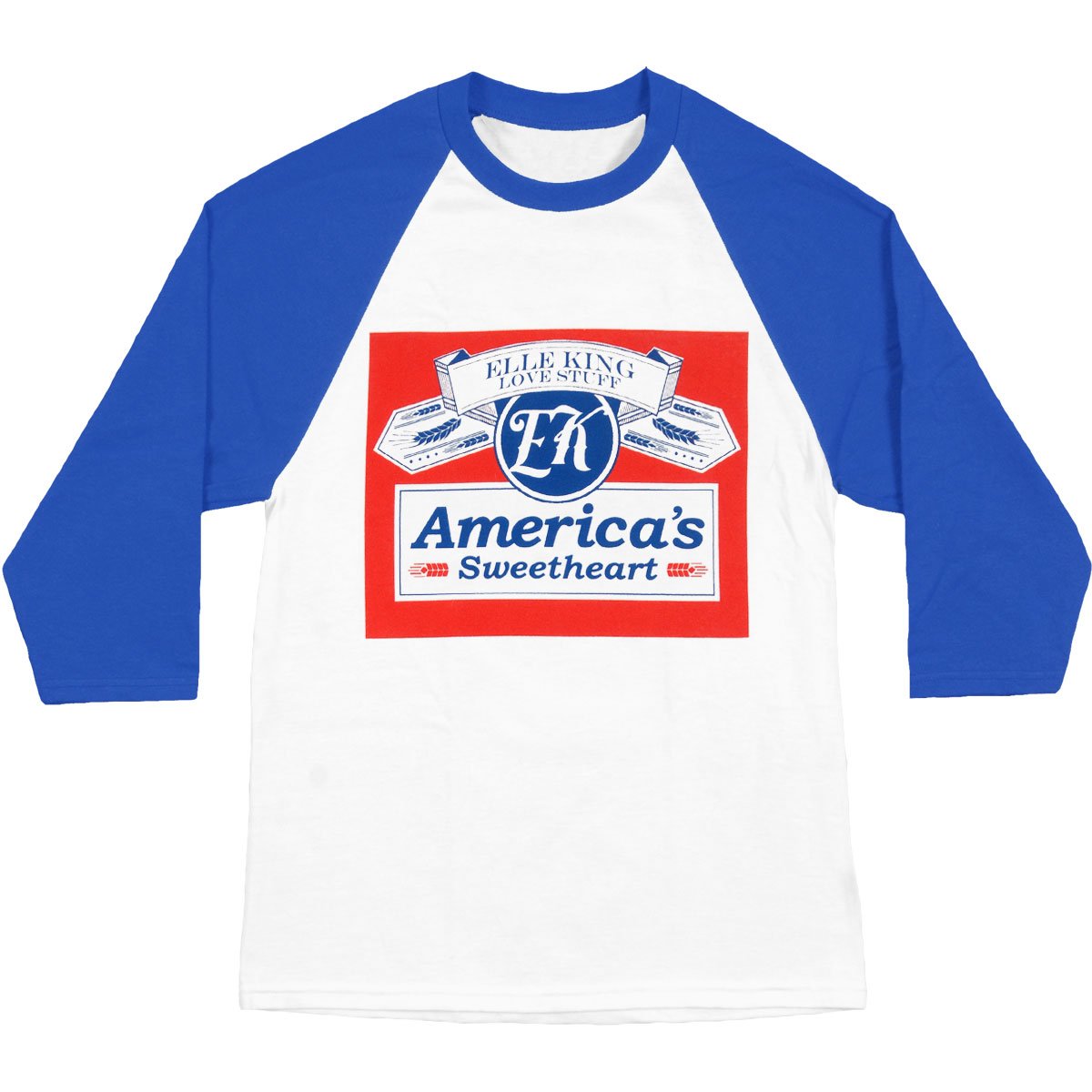 Men's Beer Label Baseball Jersey - Blue & White Retro Style - Perfect for Game Day, Parties & Casual Wear