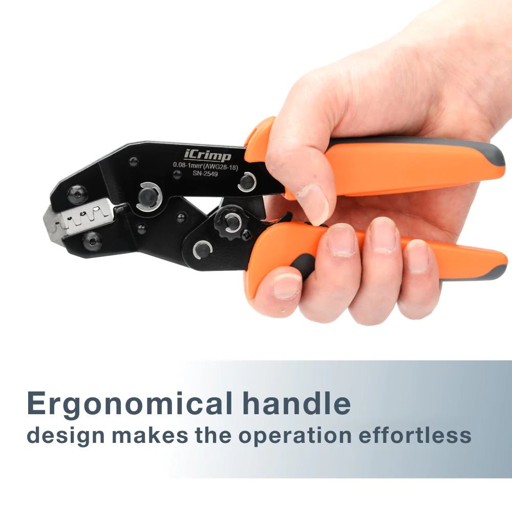 Professional Ratcheting Wire Crimper Tool for JST ZH 1.5mm, PH 2.0mm, XH 2.5mm, VH 3.96mm & Dupont 2.54mm Pitch Open Barrel Terminals - Ideal for Electrical Wiring, DIY Projects & Automotive Repairs