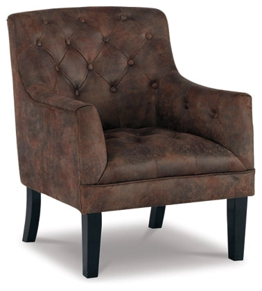 Drakelle Modern Accent Chair for Living Room - Mid Century Upholstered Lounge Chair with Wooden Legs - Perfect for Home Office, Bedroom, or Reading Nook