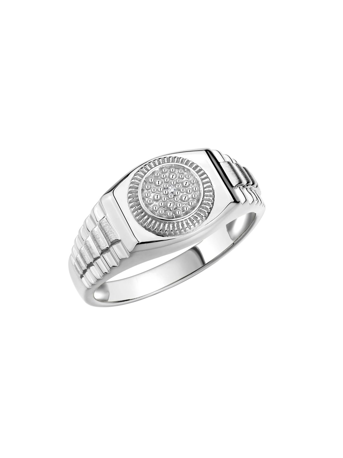 Rylos Ring Sterling Silver Diamond Ring for Men – Designer-Inspired Luxury Wedding Band, Sizes 6-13 – Perfect for Engagement, Anniversary & Special Occasions