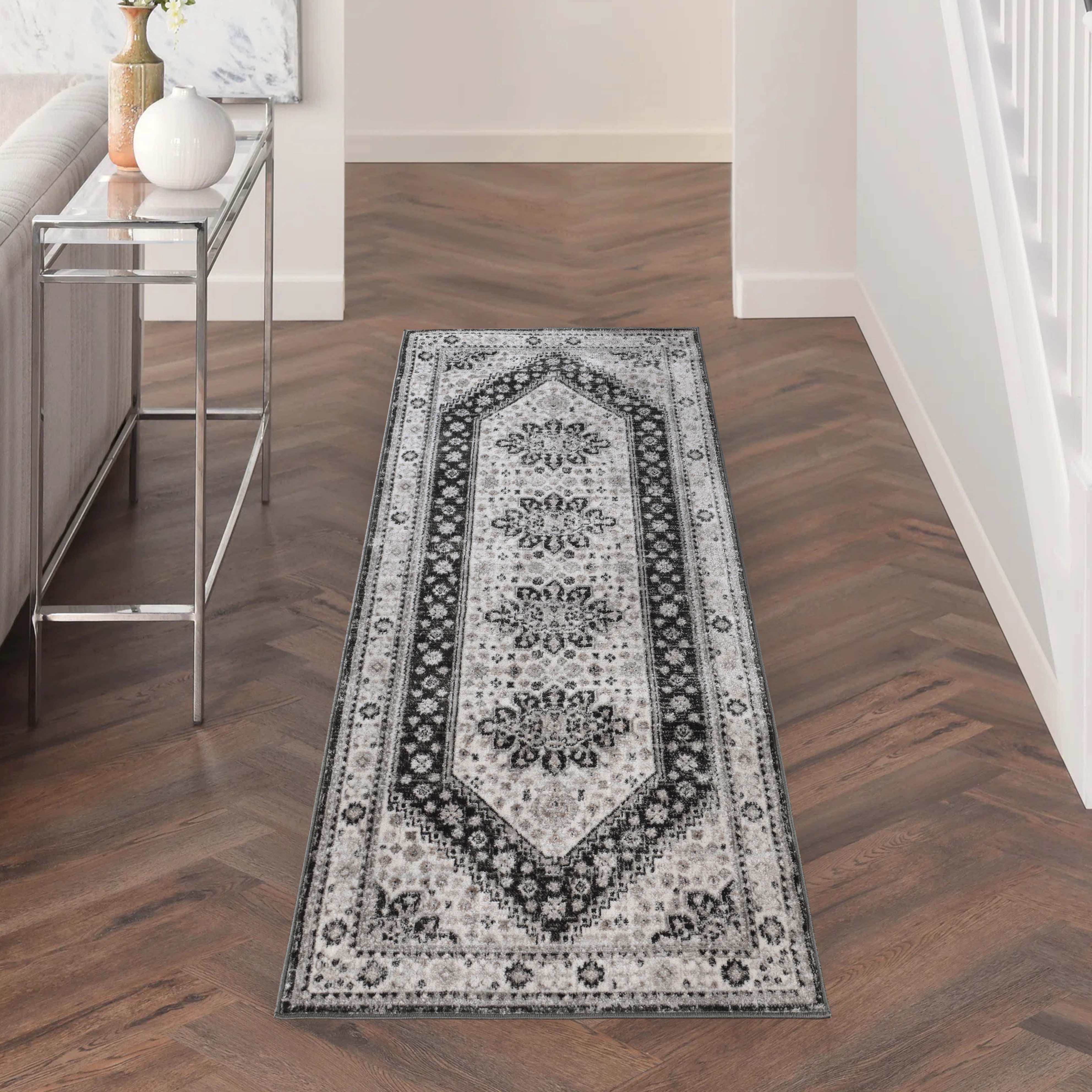 Layland Classic Medallion Traditional Indoor Area Rug or Runner - Non-Slip Living Room Carpet for Bedroom, Dining Room & Hallway Decor