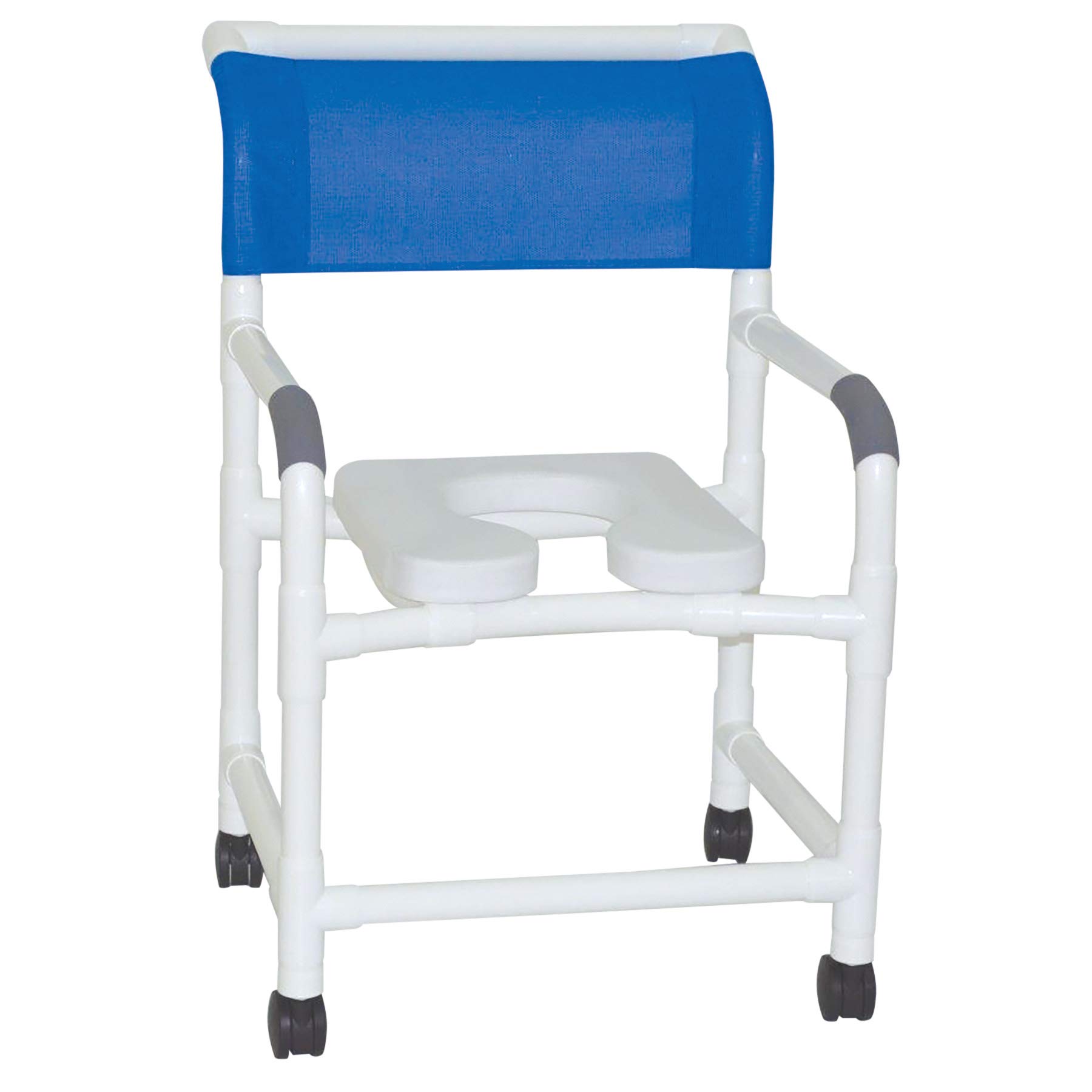 MJM International 122-3TW-SSDE Wide Shower Chair with Soft Seat - 375 lb Weight Capacity, 40.5