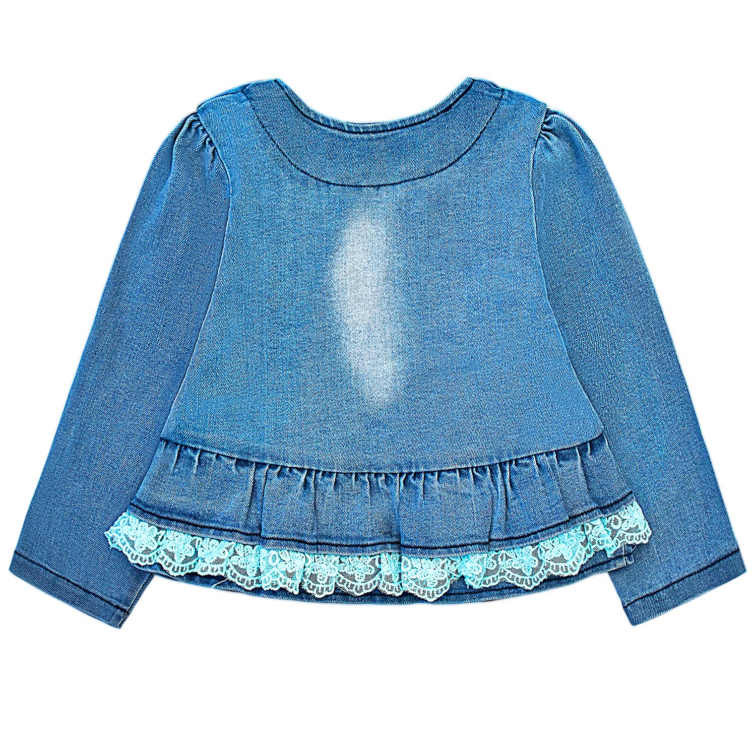 3-Piece Baby Girls Spring & Fall Outfit Set - Long Sleeve T-Shirt, Denim Jacket & Jeans | Cute Toddler Clothes for Playdates & Family Photos