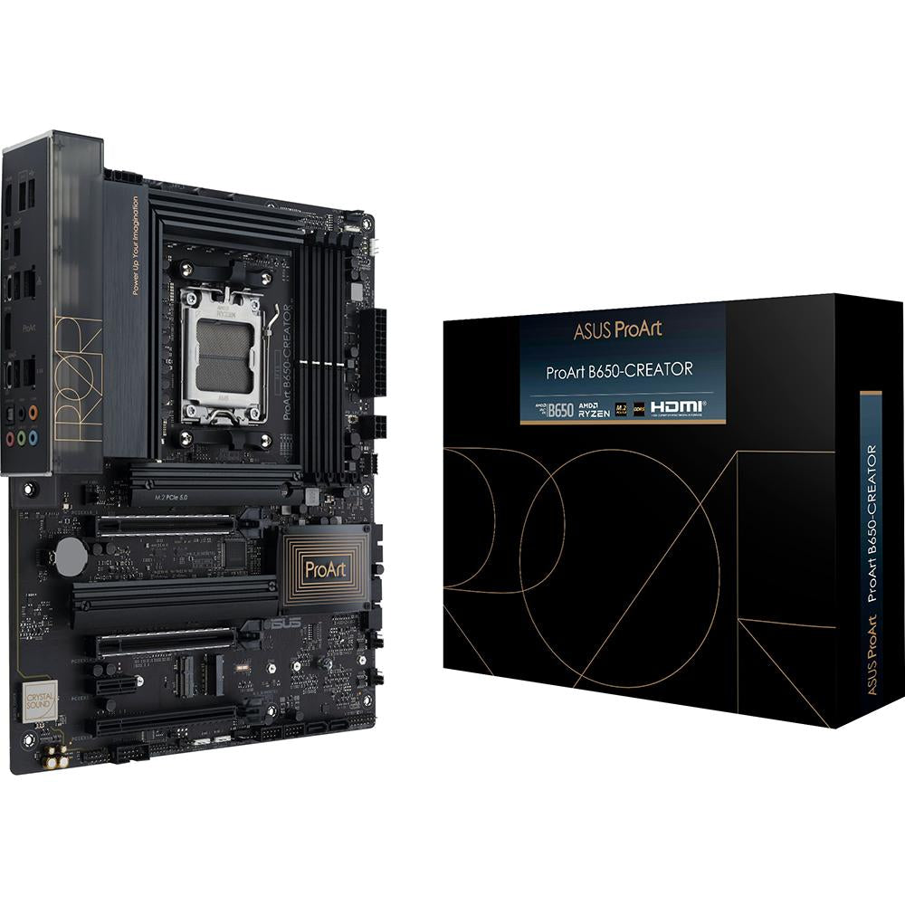 ASUS PROART B650 CREATOR Motherboard - AMD AM5 Socket, DDR5, PCIe 5.0 - Ideal for Content Creation, Video Editing & 3D Rendering Workstations
