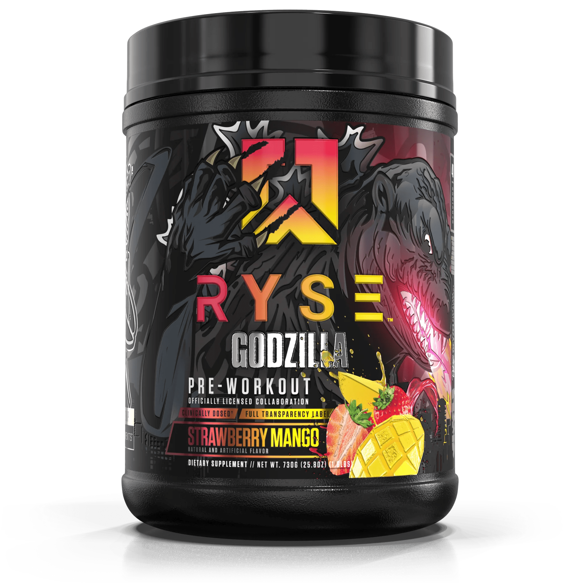 RYSE GODZILLA® Pre Workout Supplement - Energy Booster & Muscle Pump Formula for Intense Workouts | Gym Performance Enhancer for Men & Women | Best for Bodybuilding, Weightlifting & CrossFit Training