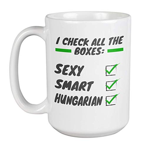 Stylish 15oz Hungarian Coffee & Tea Mug - Elegant Ceramic Cup for Home Decor, Kitchen Use & Unique Souvenir Gift | Perfect for Coffee Lovers, Tea Enthusiasts & Home Decorators