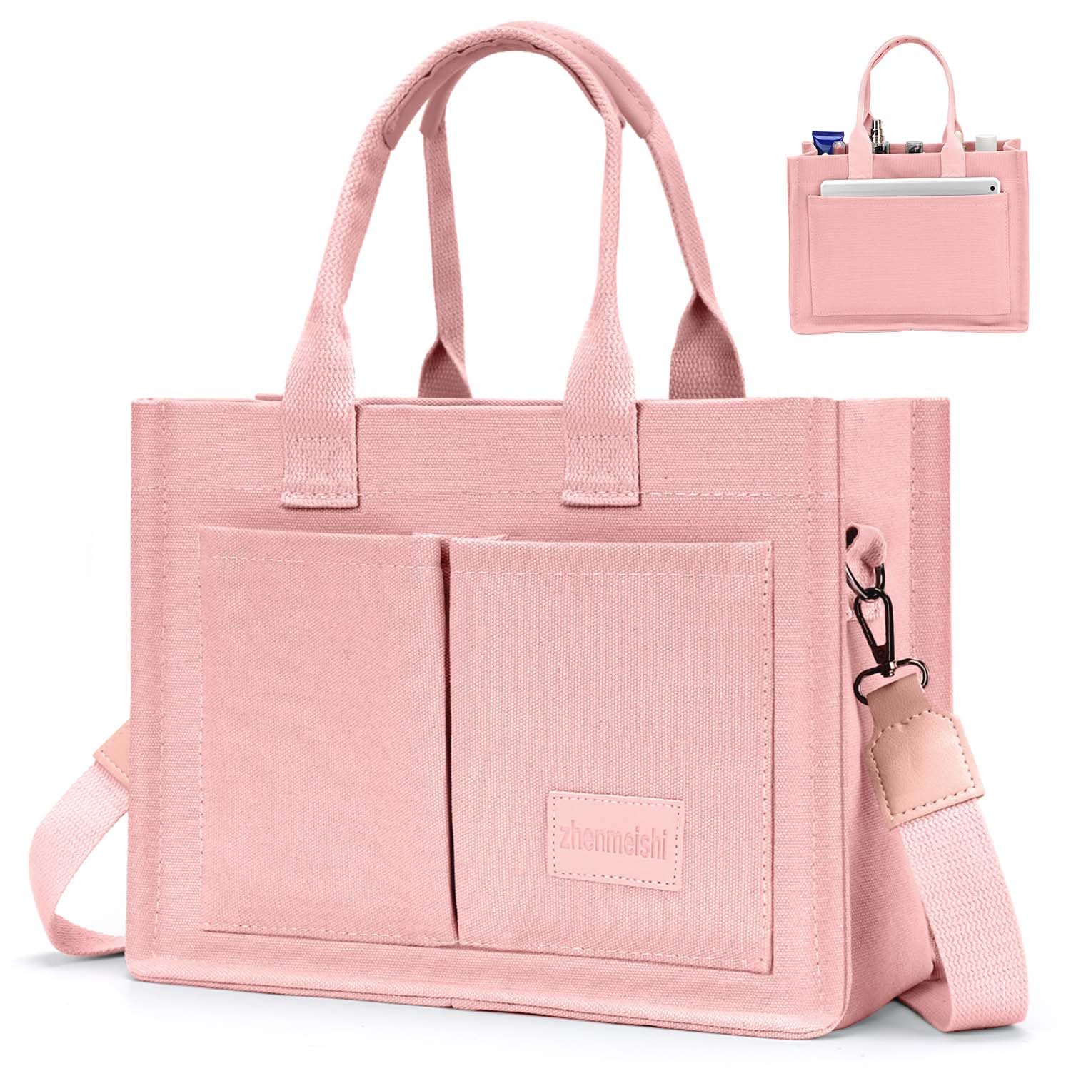 Stylish Ayieyill Canvas Tote Bag for Women - Multipurpose Crossbody Shoulder Bag with Pockets | Perfect for Work, Travel & Everyday Use