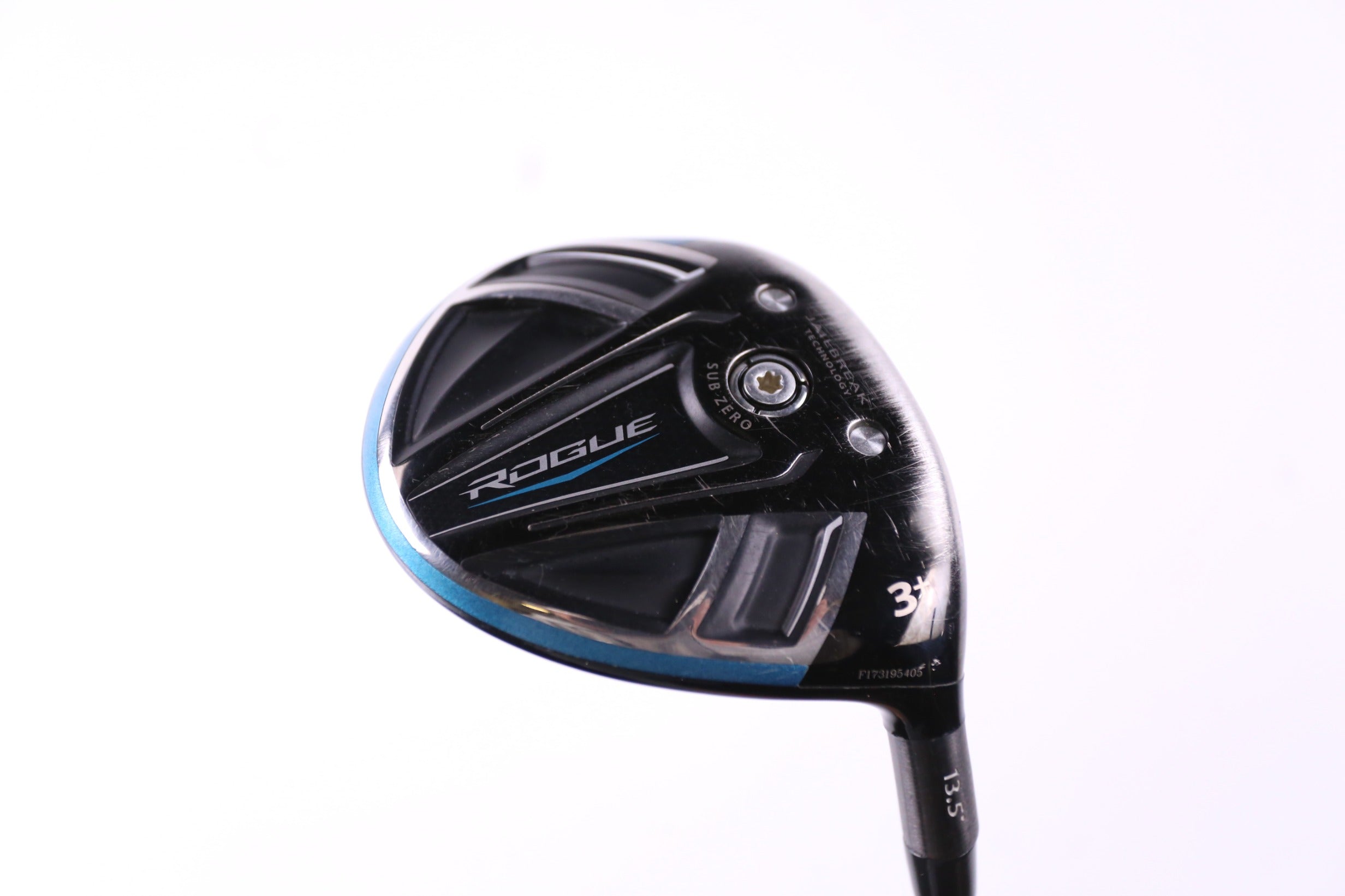 Callaway Rogue Sub Zero 3+ Wood Right Handed 13.5° Extra Stiff Flex Golf Club - Perfect for Low Handicap Players Seeking Distance & Control on the Fairway