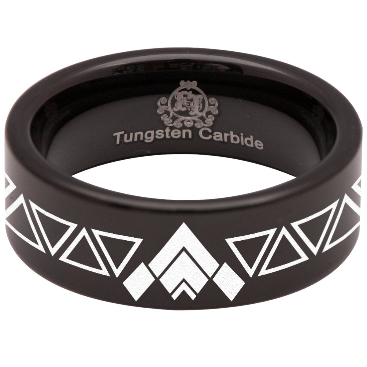 Tungsten Carbide Wedding Band for Men & Women - 8mm Comfort Fit Triangle Ring - Anniversary, Engagement, Promise Ring - Durable & Scratch Resistant Jewelry for Everyday Wear & Special Occasions