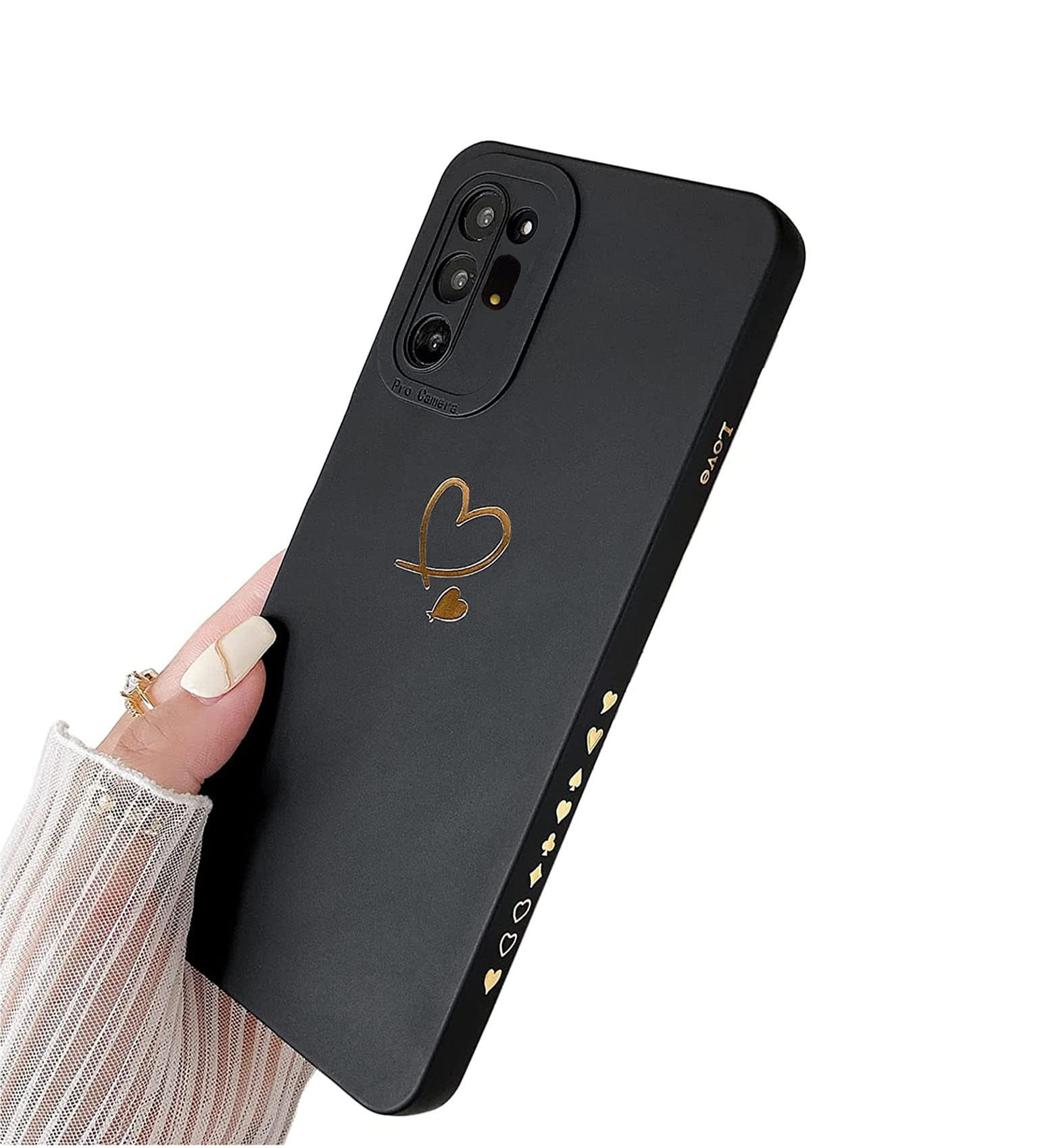 Cute Plated Love Heart Samsung Galaxy Note 20 Ultra Case - Shockproof TPU Bumper Cover with Full Camera Protection | Compatible with Galaxy Note 20 Ultra 5G 6.9