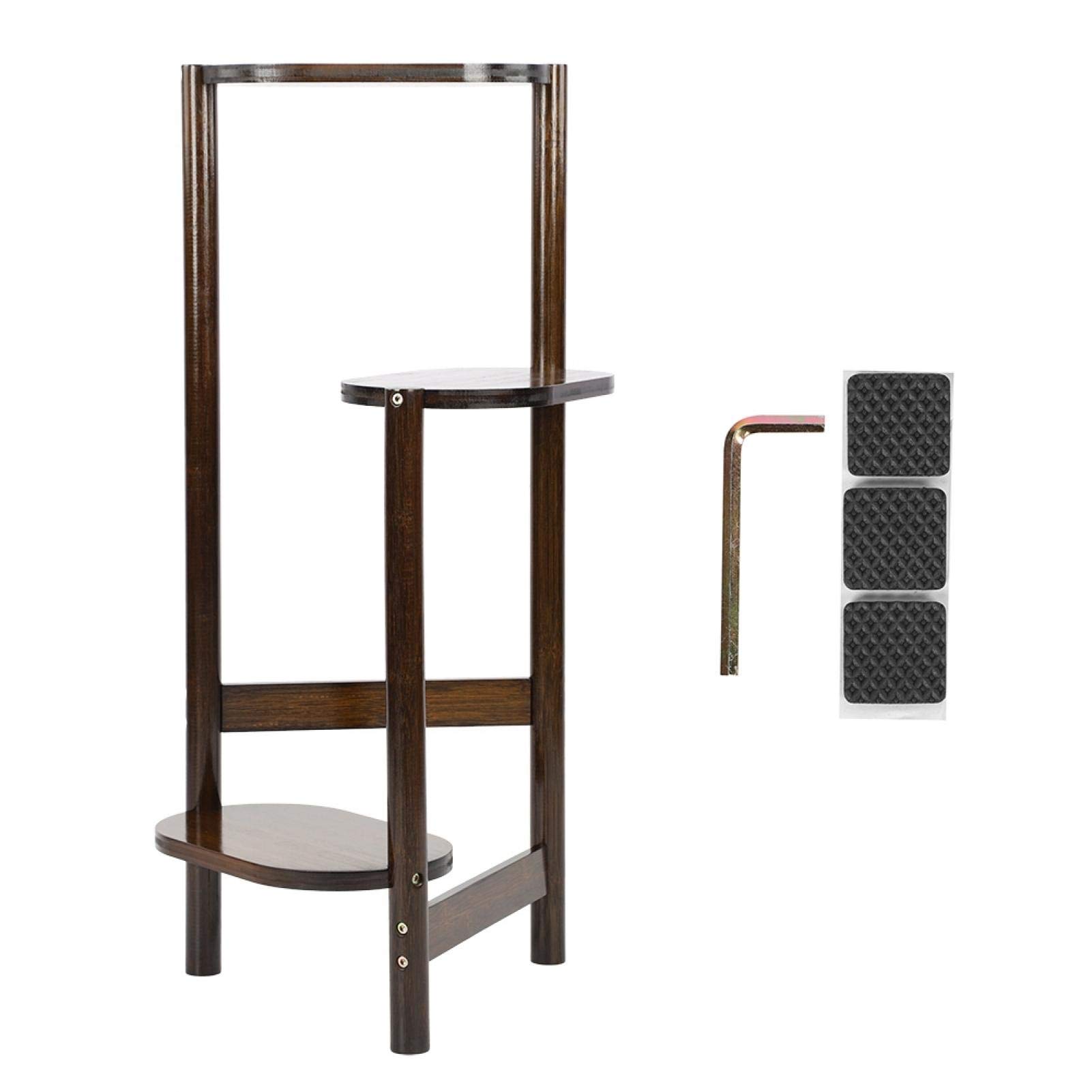 Multi-Tier Bamboo Plant Stand Shelf - Sturdy Flower Pot Holder for Indoor & Outdoor Use - Perfect for Living Room, Balcony, Office, Patio & Garden Decor (Nut Brown)