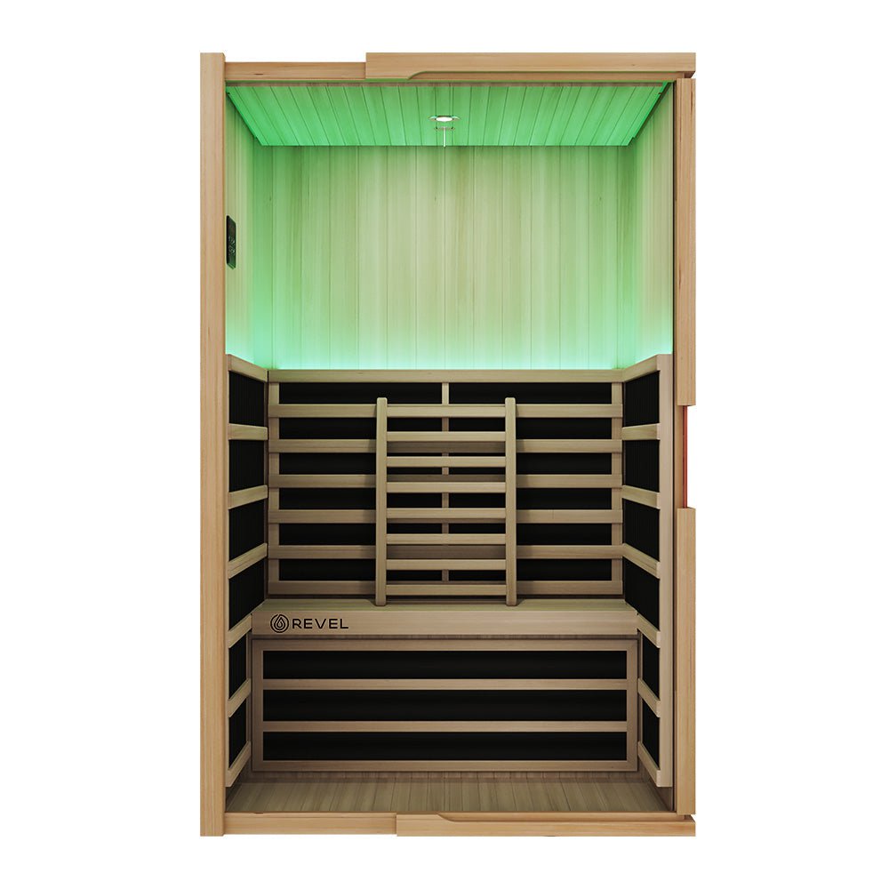 Revel Recovery Aura 2 Person Full Spectrum Infrared Sauna for Home Relaxation & Detox - Perfect for Couples Therapy & Muscle Recovery