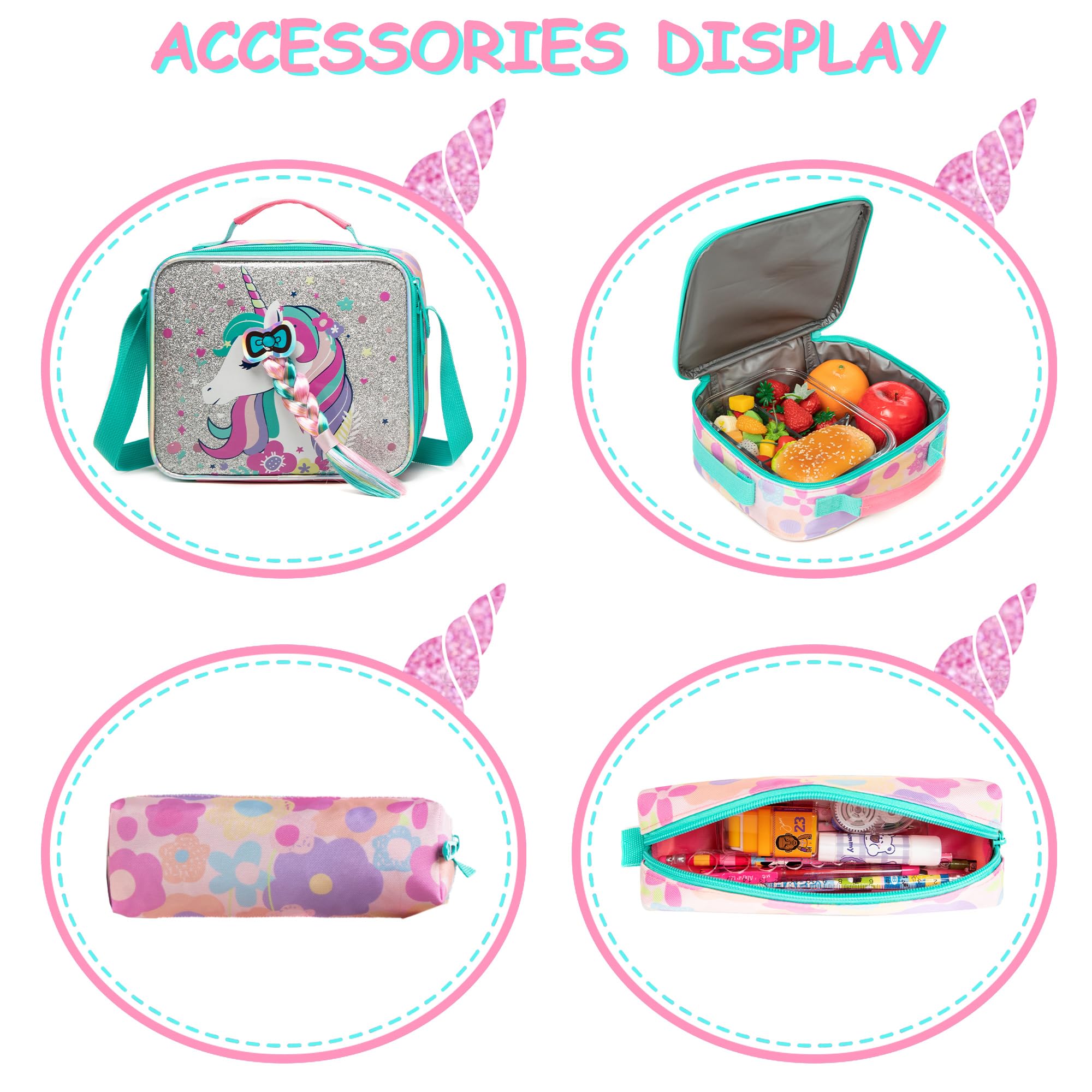 Unicorn Kids Backpack for School - Cute Girls Backpack for Elementary Students, Lightweight Daypack for Travel & Daily Use - Perfect for School, Outings & Weekend Adventures