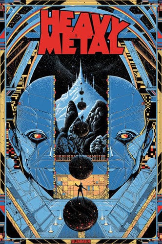 Kilian Eng Heavy Metal Poster - Vintage Sci-Fi Art Print for Home, Office & Gaming Room Decor