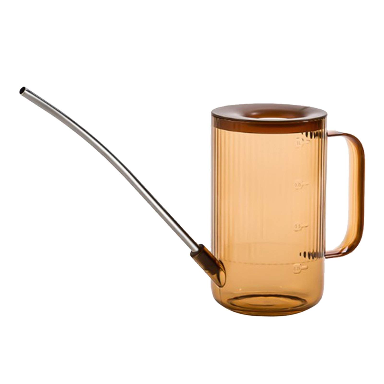Vintage 1L Long Spout Watering Can - Brown Indoor Outdoor Plant Watering Pot for Flowers, Gardens & Houseplants | Perfect for Balcony, Patio & Greenhouse Use