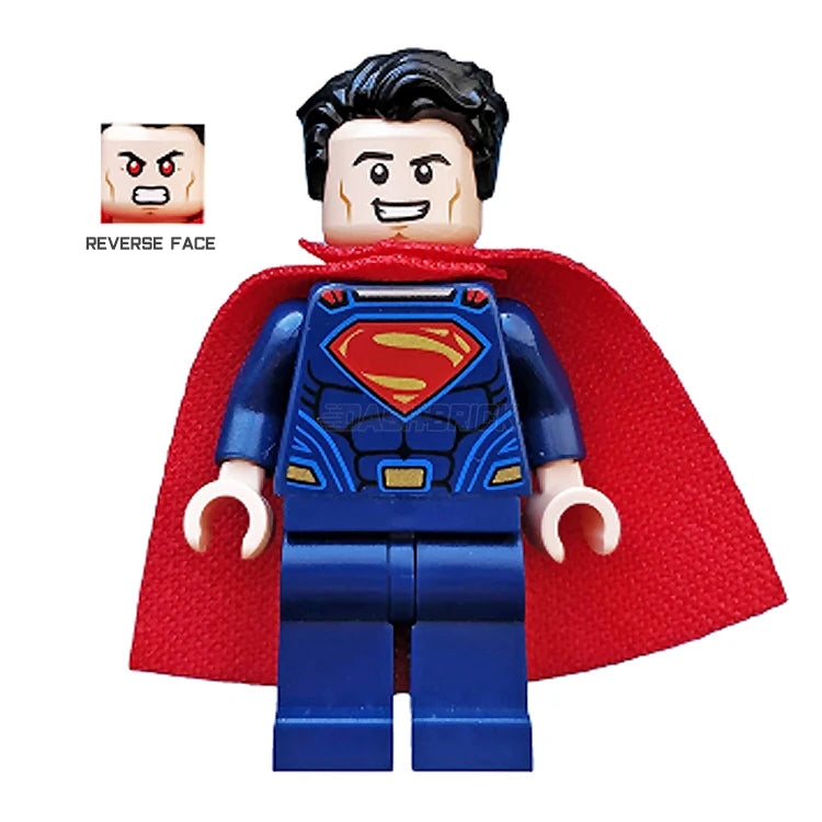 LEGO DC Comics Superman Minifigure - Dark Blue Suit, Dawn of Justice (2016) | Collectible Action Figure for Display & Superhero Play Scenes