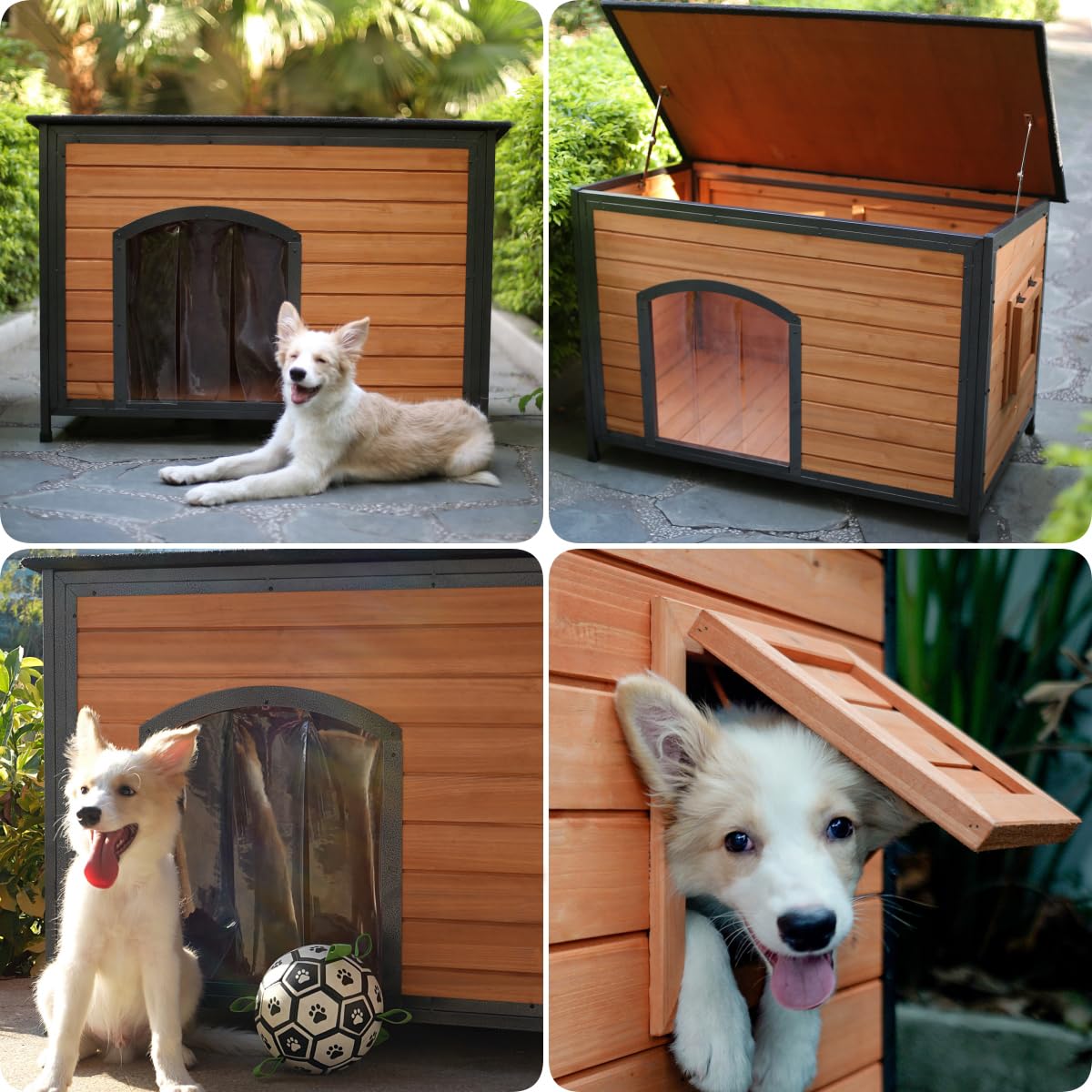 **Weatherproof Outdoor Dog House 43.3