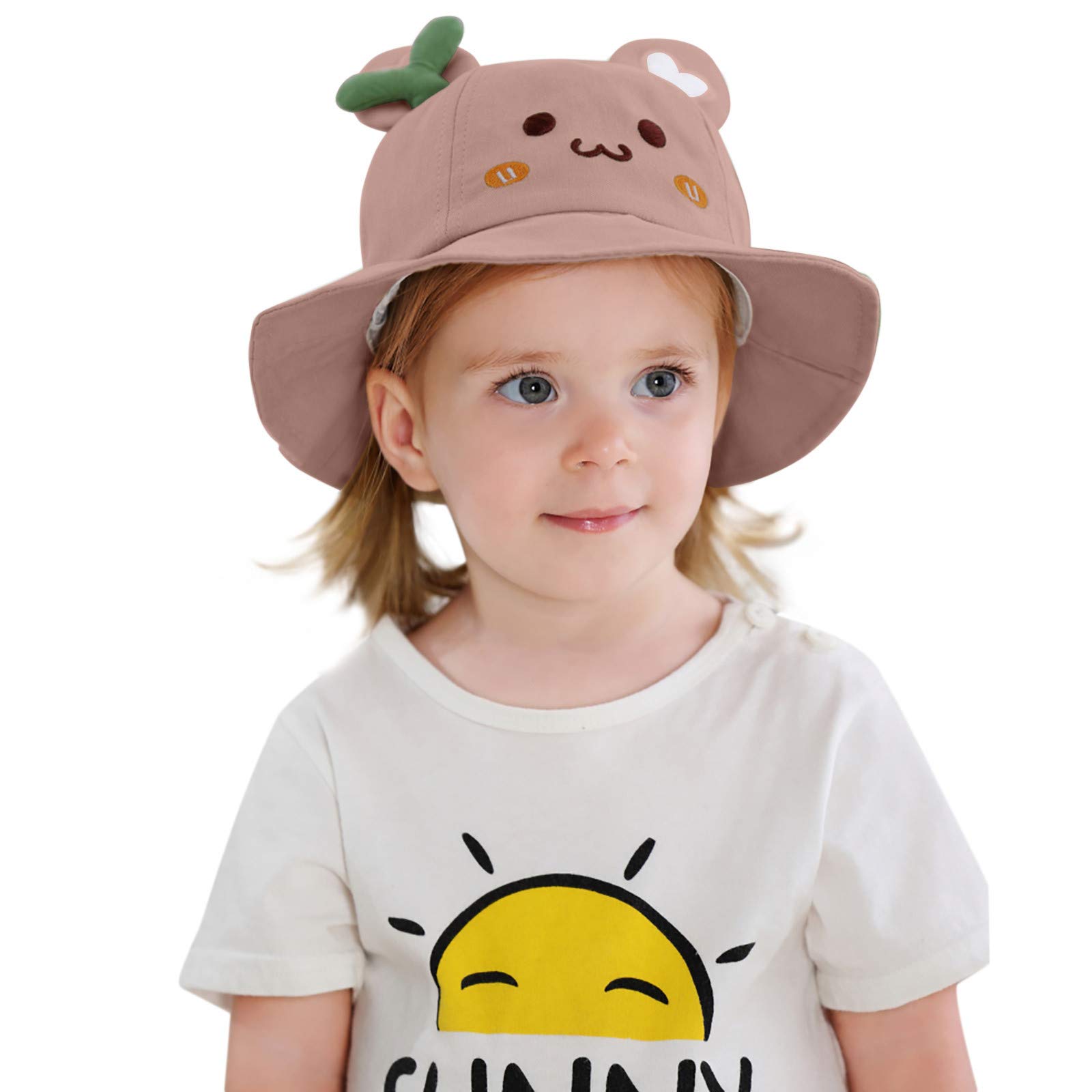 Kids' Printed Bucket Hats - Sun Protection Wide Brim Summer Hats for Toddler Boys & Girls - Packable Beach Hat for Outdoor Play, Pool Party, and Vacation Travel