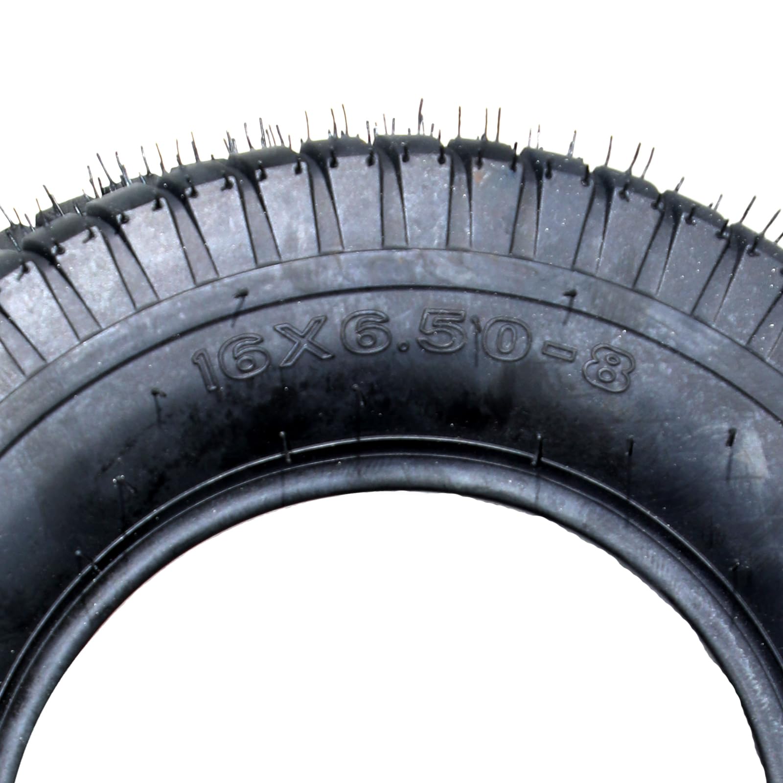 Set of 2 - 16X6.50-8 Tubeless Turf Tires for Lawn Mower & Garden Tractors - 2PR Heavy Duty - Perfect for Golf Carts, ATVs & Yard Equipment
