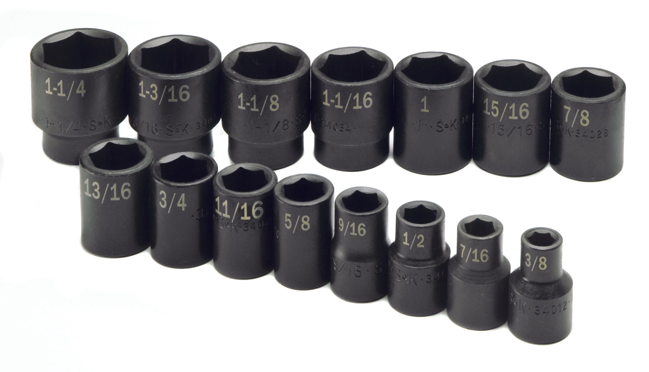 15-Piece 1/2-Inch Drive 6-Point Standard Fractional Impact Socket Set - Professional Automotive & DIY Tool Kit for Trucks, Cars, and Heavy Machinery