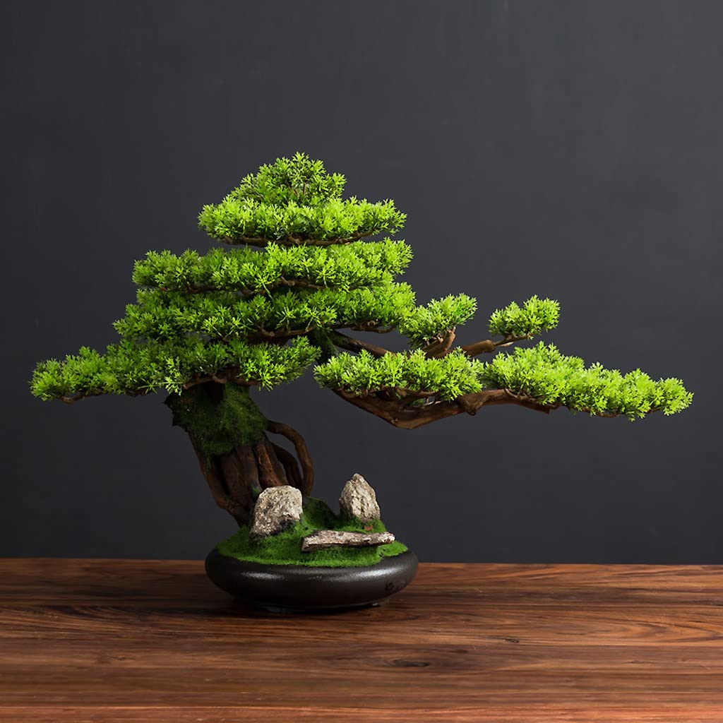 Lifelike Artificial Bonsai Tree - Mini Zen Pine for Home Office Desk Decor | Simulation Plant for Hotel, Party & Festival Decoration | Perfect for Meditation Spaces & Japanese-Inspired Interiors