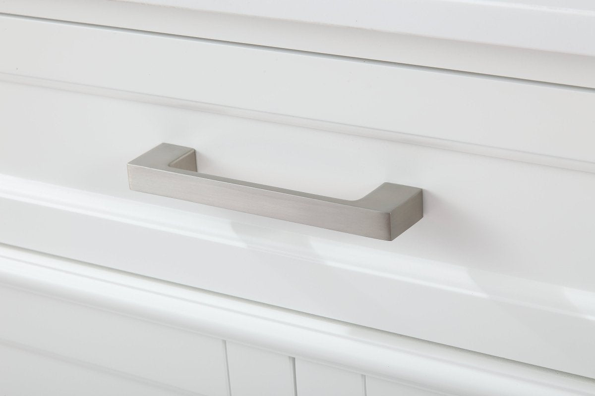 30 Inch Durand Modern White Bathroom Vanity with Stone Countertop - Elegant Sink Cabinet for Bathroom Remodel, Powder Room & Guest Bath Installation